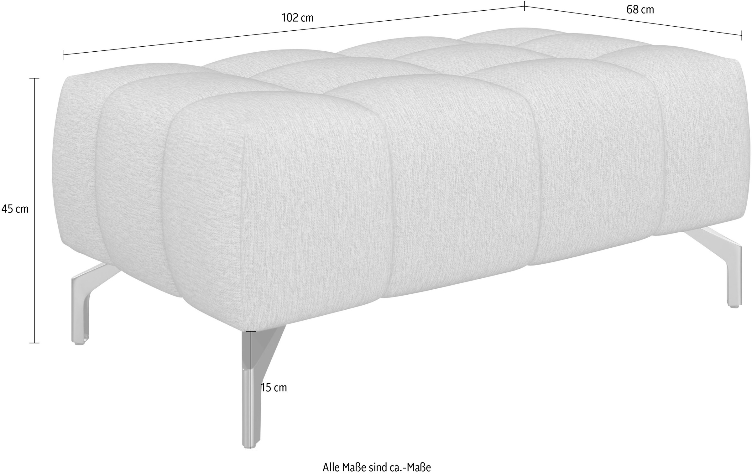 sit&more Hocker »Cool« mit silberfarbenen Füssen