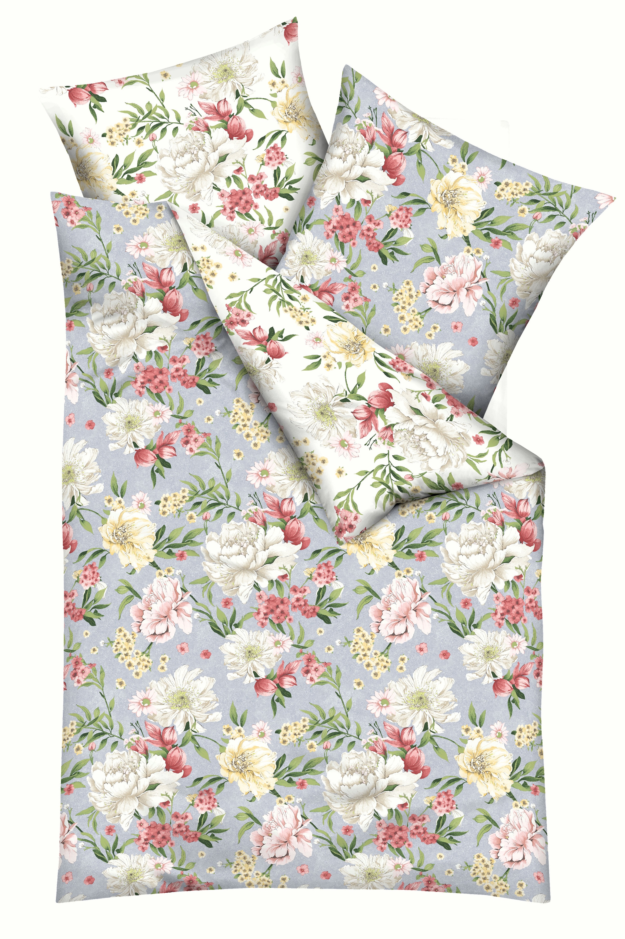 Kaeppel Linge de lit réversible »Flirtation« 2 cuis Avec fleurs