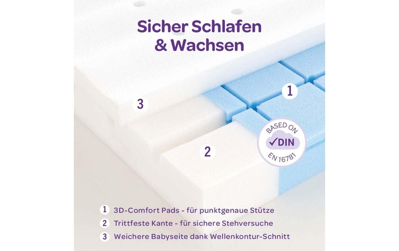Träumeland Matelas pour enfants »Schlummerstern« 11 cm hoch 1 cuis tlg.