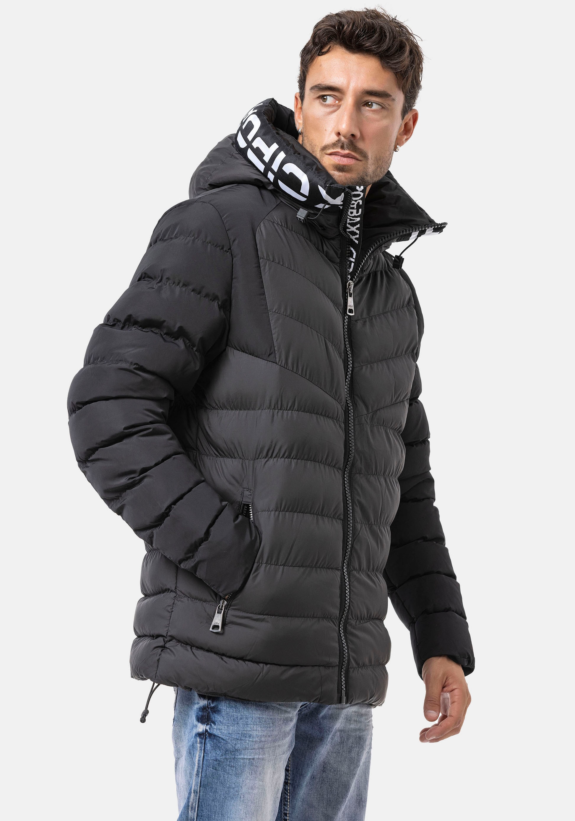 Cipo & Baxx Steppjacke mit Kapuze