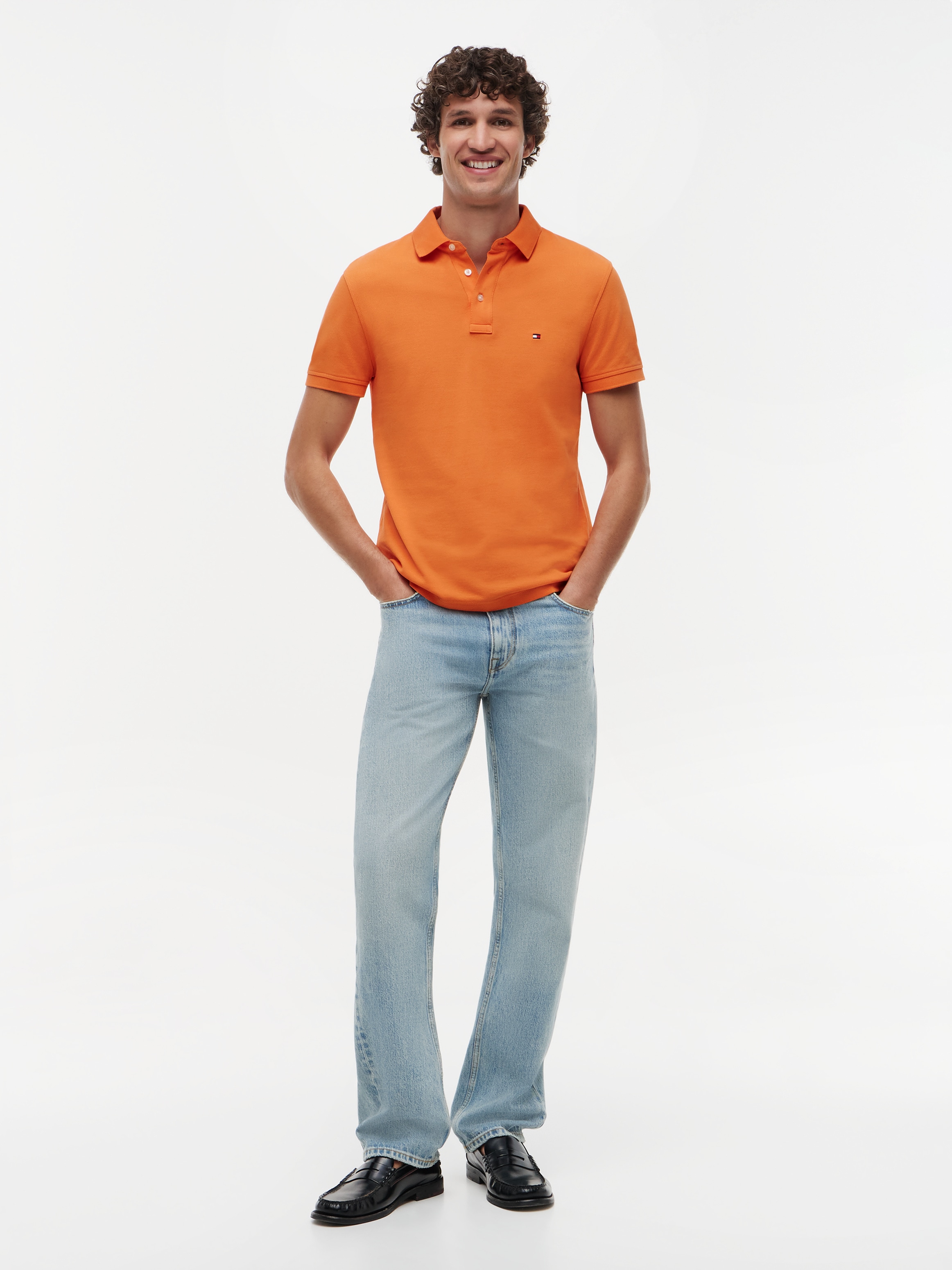 Tommy Hilfiger Polo »1985 SLIM POLO« broderie de marque, en piqué de coton
