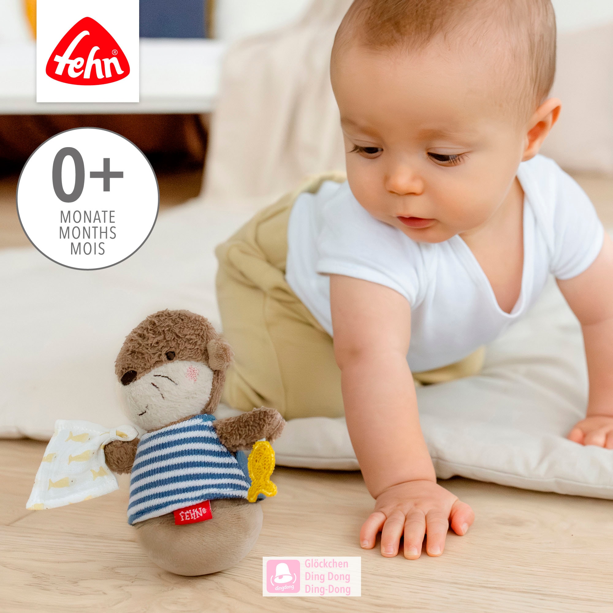 Fehn Greifspielzeug »Otter Theo, Mini-Stehauf Otter«