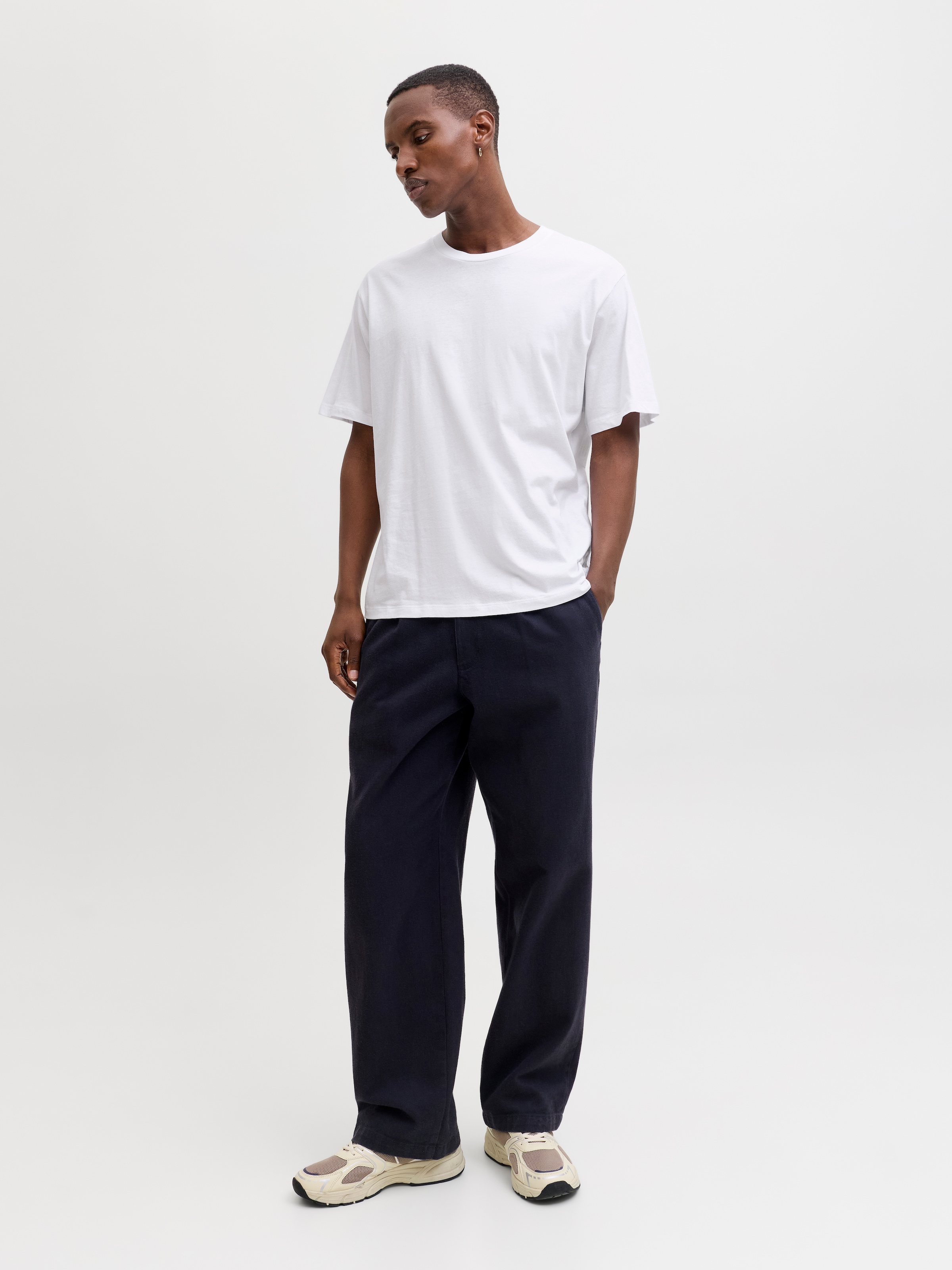 Jack & Jones T-shirt à manches courtes »JJHUGO LOOSE TEE SS CREW NECK 3PK MP« Baumwolle, loose fit