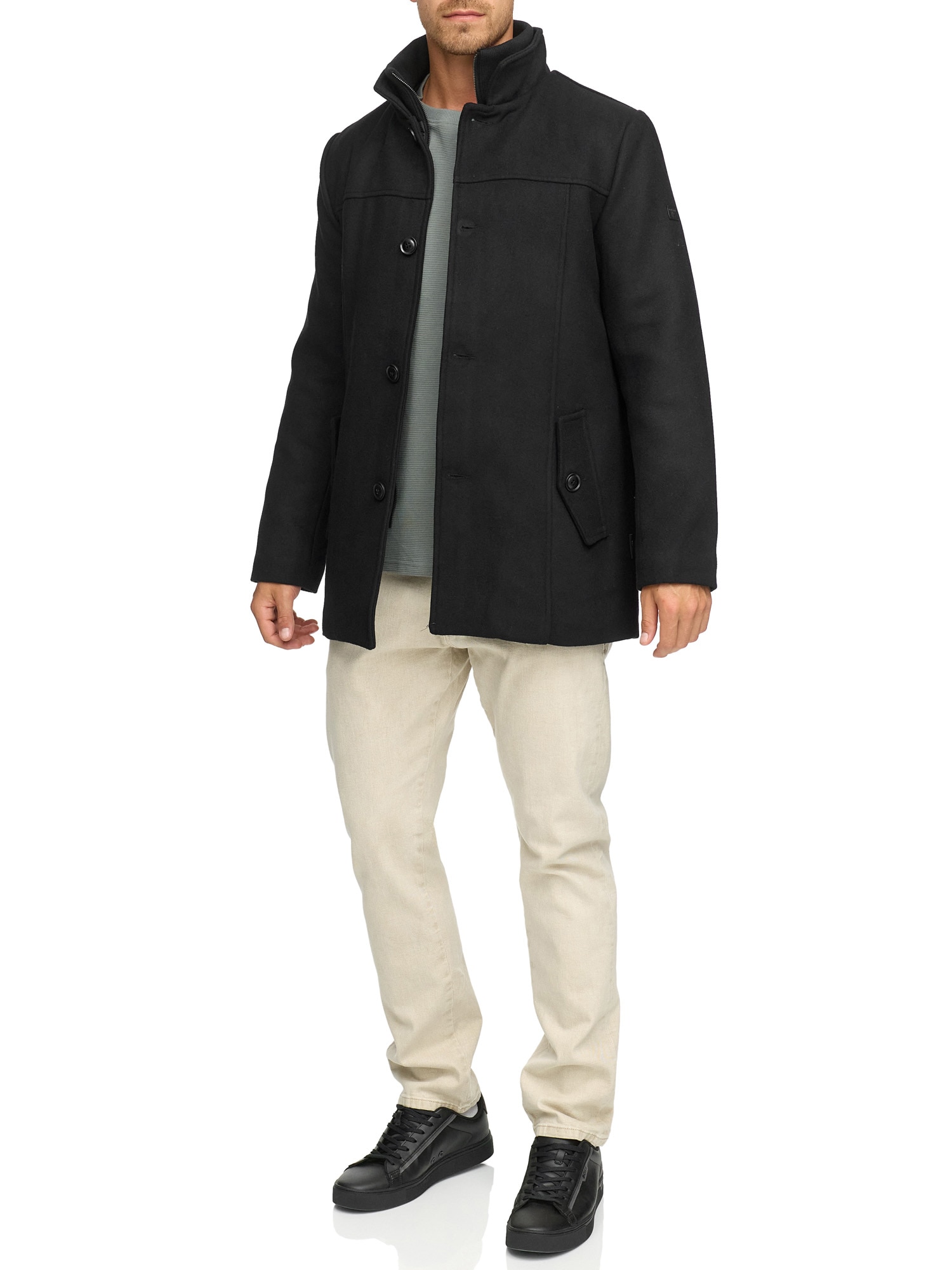 Indicode Veste en laine »INLunik« ohne Kapuze