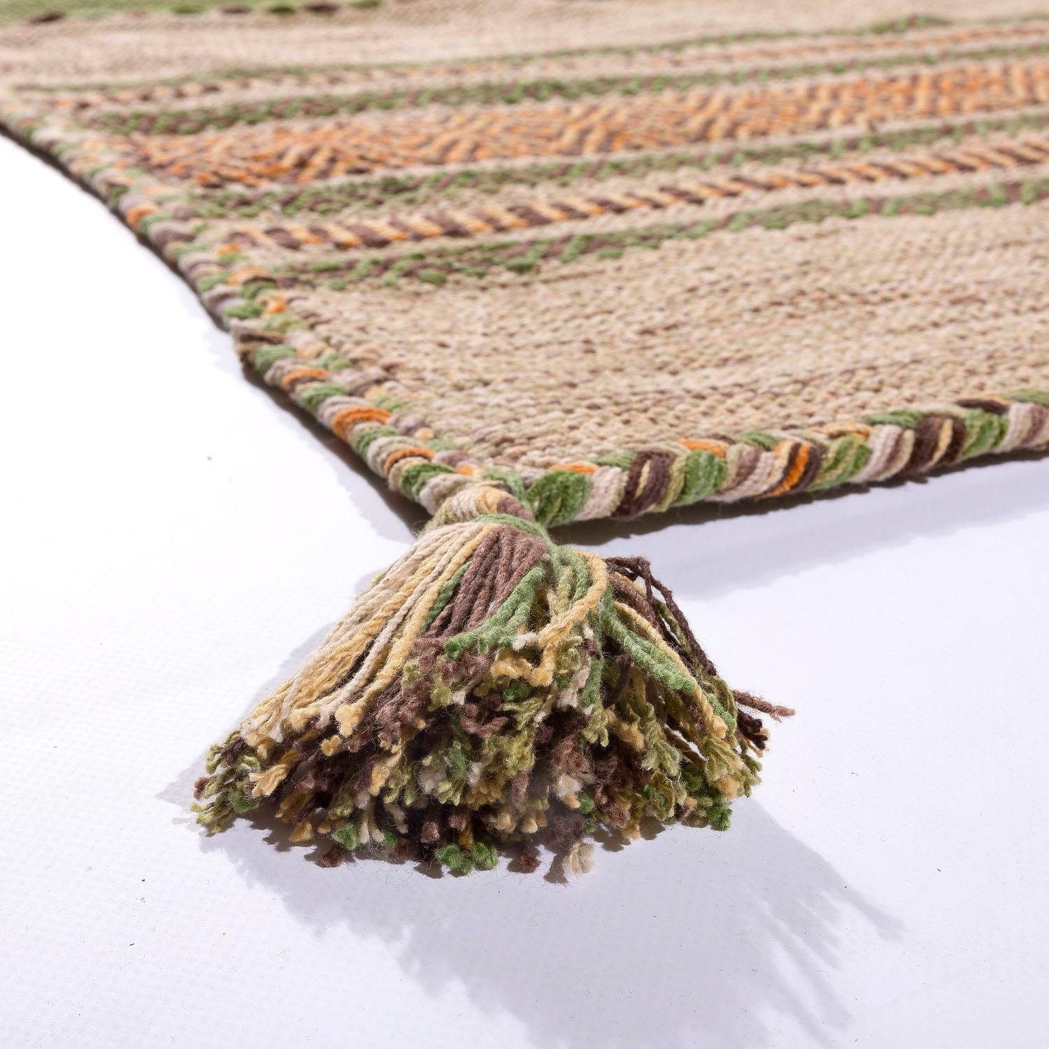 Paco Home Teppich »Kilim 217« rechteckig 12 mm Höhe handgewebter Wendeteppich, reine Baumwolle, gestreift, Wohnzimmer