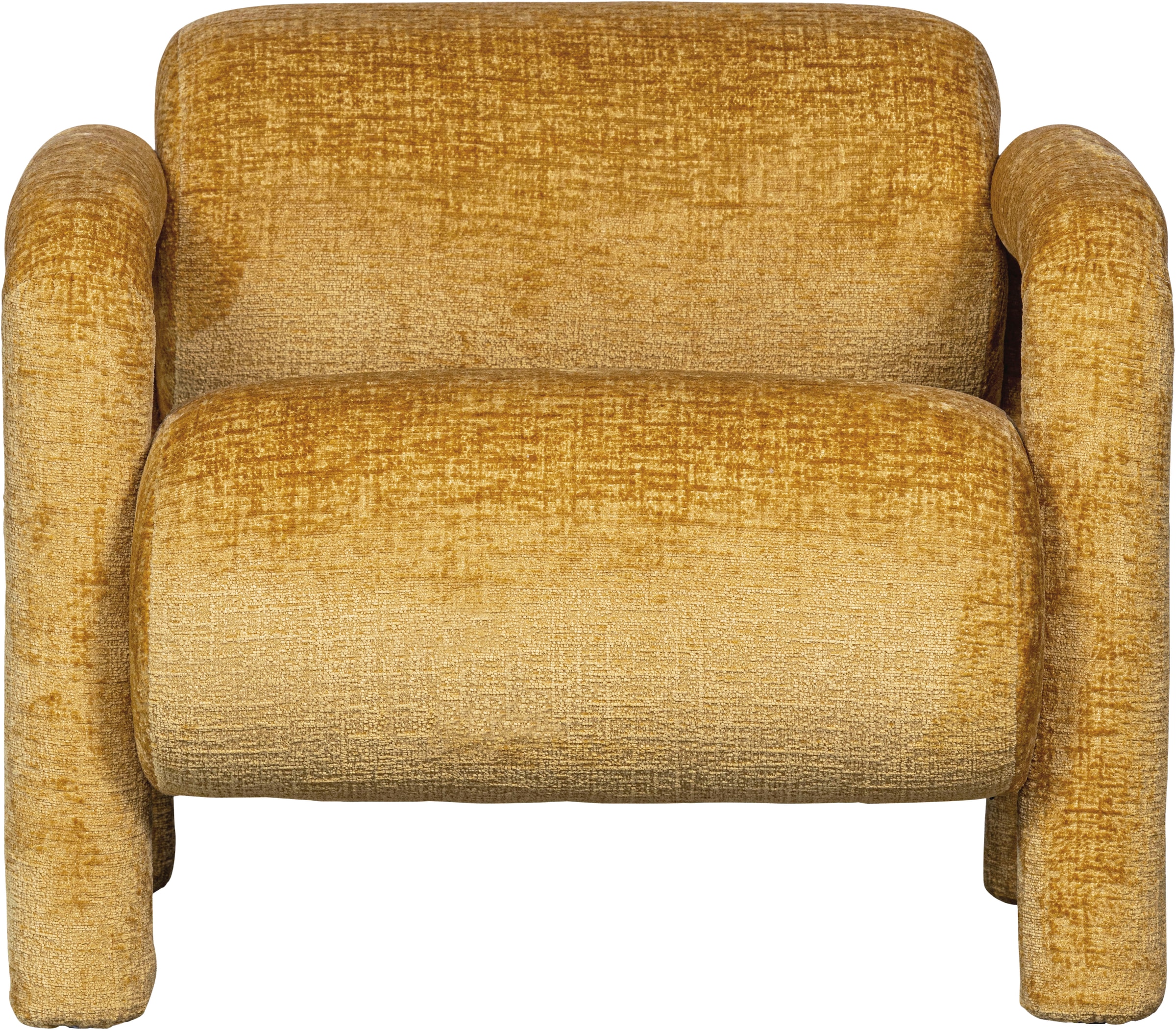 WOOOD Fauteuil lounge »Lenny mit Grobstruktur-Velvetbezug und Armlehnen B 76 x T 82 x H 65 cm« Très haute résistance à l'usure, capacité de charge 120 kg, entretien obligatoire