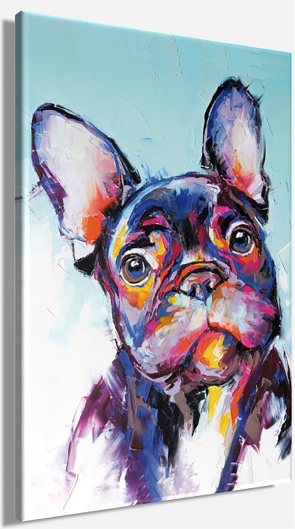 Bönninghoff Leinwandbild »Wandbild BULLDOGGE 60x90 cm – Leinwandbild Keilrahmen Deko modern« 1 Stk. tlg. auf Keilrahmen gespannt