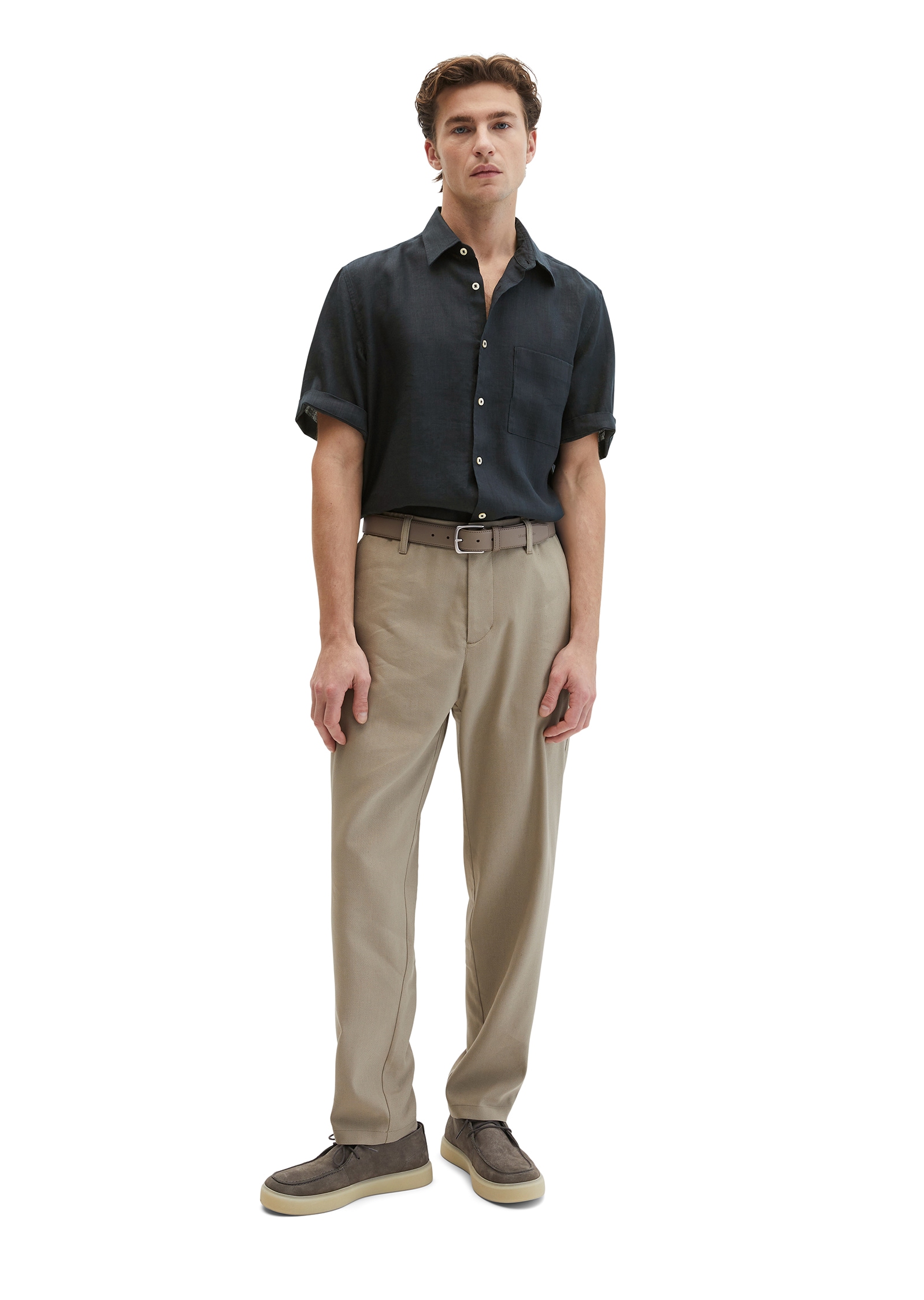 Marc O'Polo Chemise en lin mit aufgesetzter Brusttasche