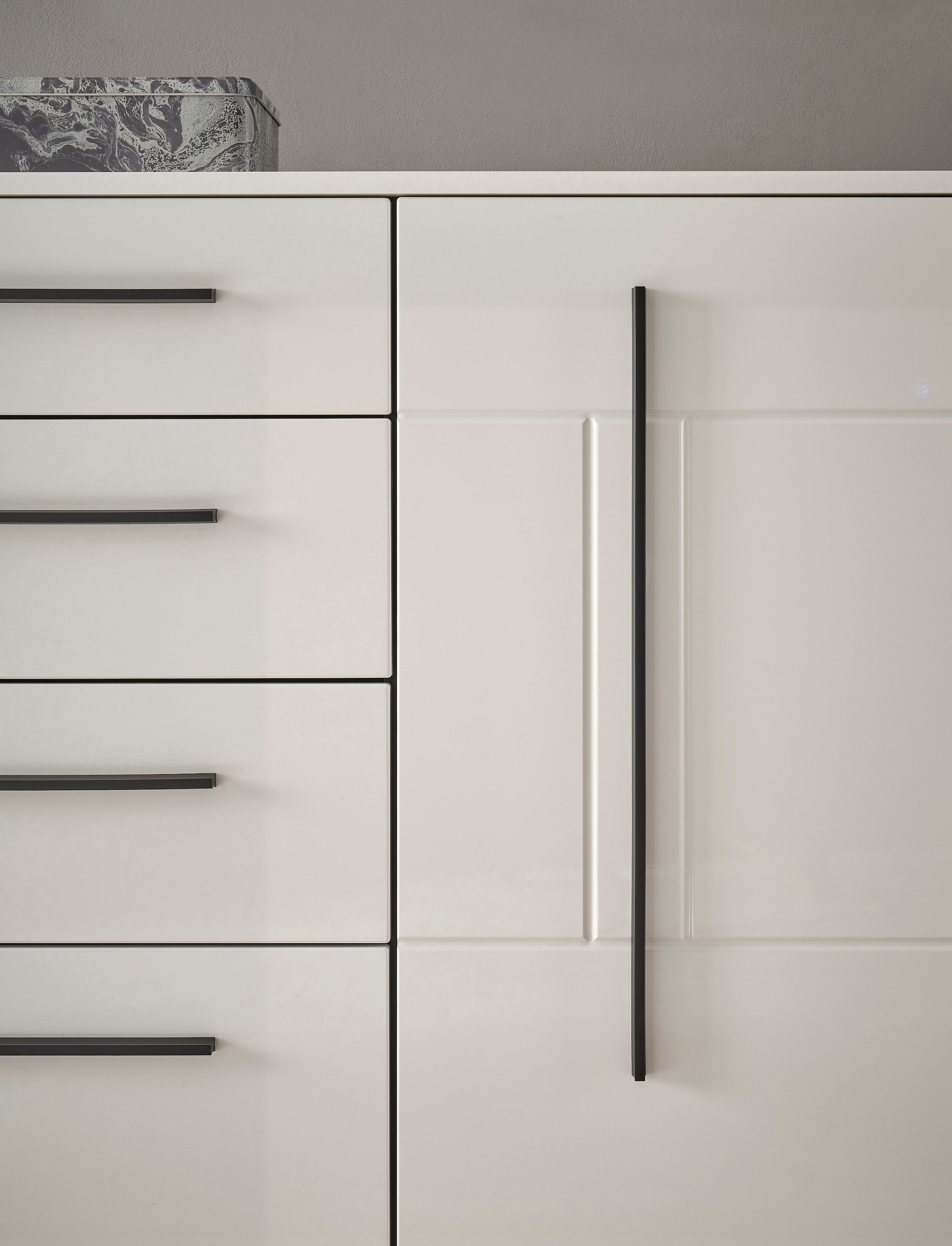 Home affaire Wohnwand »Cantara, moderne Anbauwand, Wohnzimmer-Set, in Eiche Evoke oder Weiss« Set, 