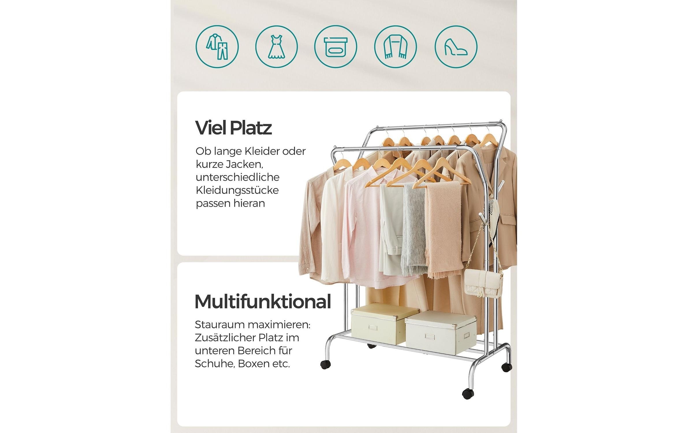 SONGMICS Porte-manteau »mit doppelter Kleiderstange«