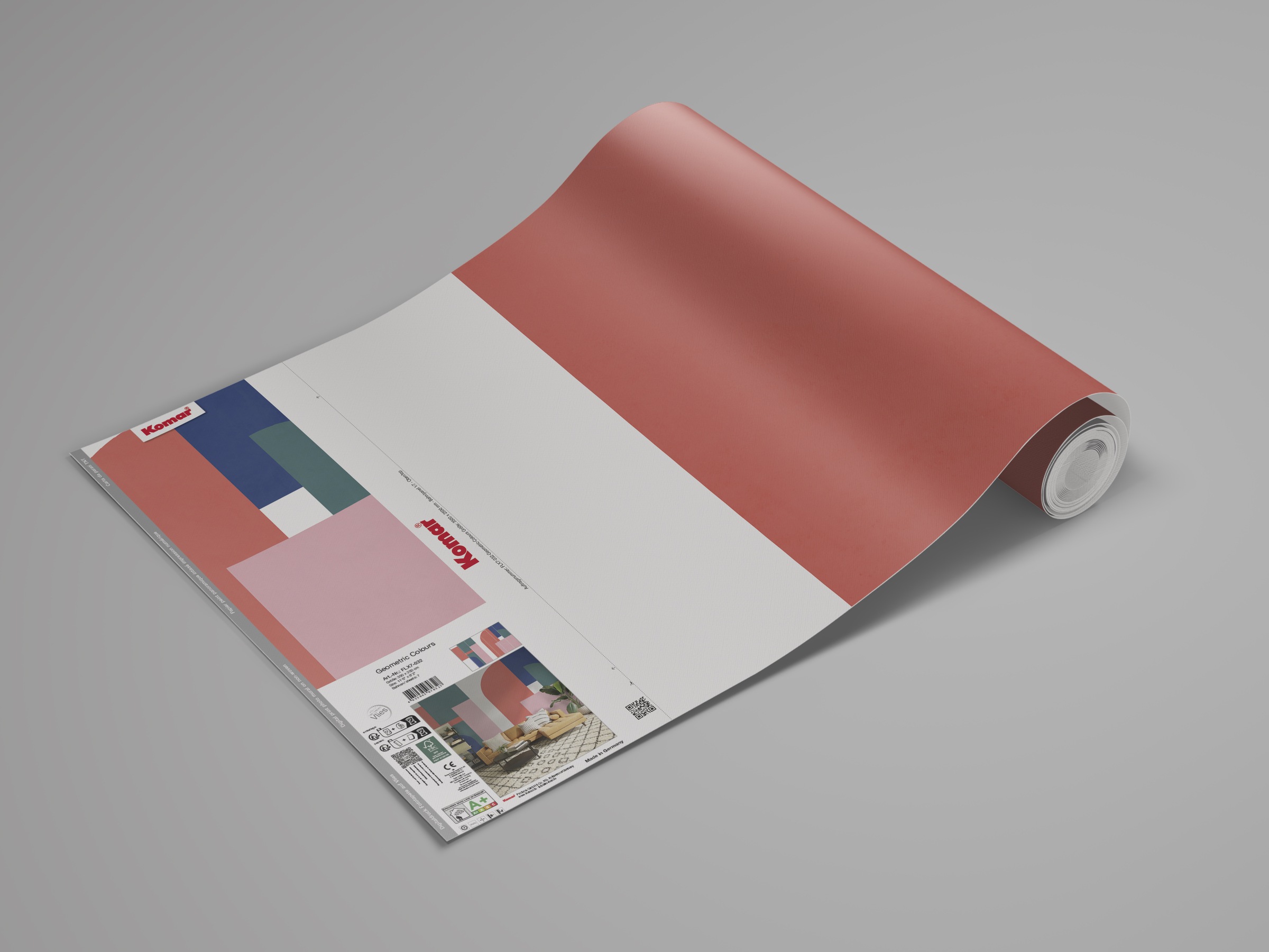 Komar Fototapete »Komar Vlies Fototapete - Geometric Colours - Grösse 350 x 250 cm« bedruckt glatt