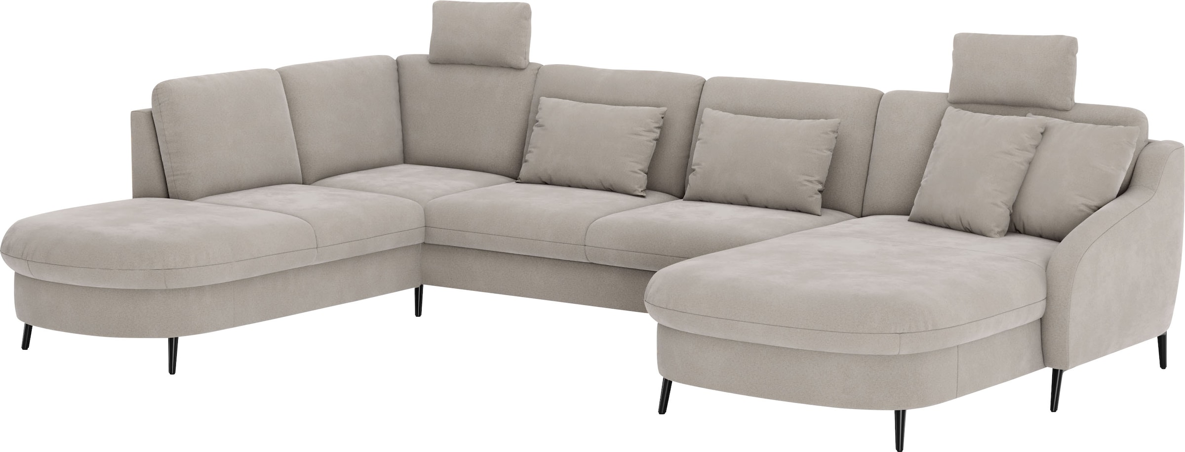 sit&more Wohnlandschaft »Soul U-Form« wahlweise mit Bettfunktion und Bettkasten oder Schubkasten