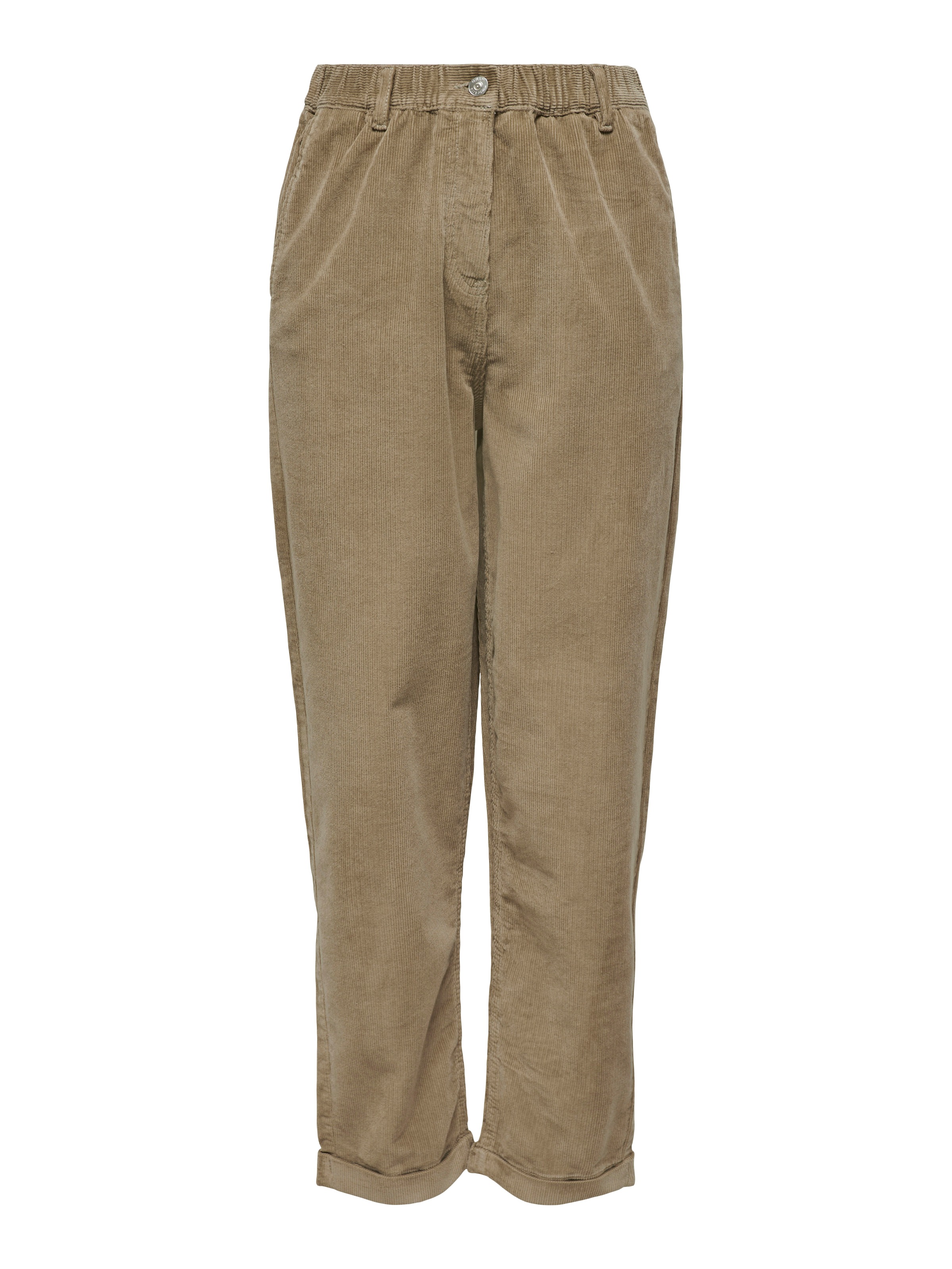 ONLY Pantalon en velours côtelé »ONLFLORA MW ELA CORD CAROT PANT PNT NOOS«  Mélange de coton, velours côtelé, coupe carotte