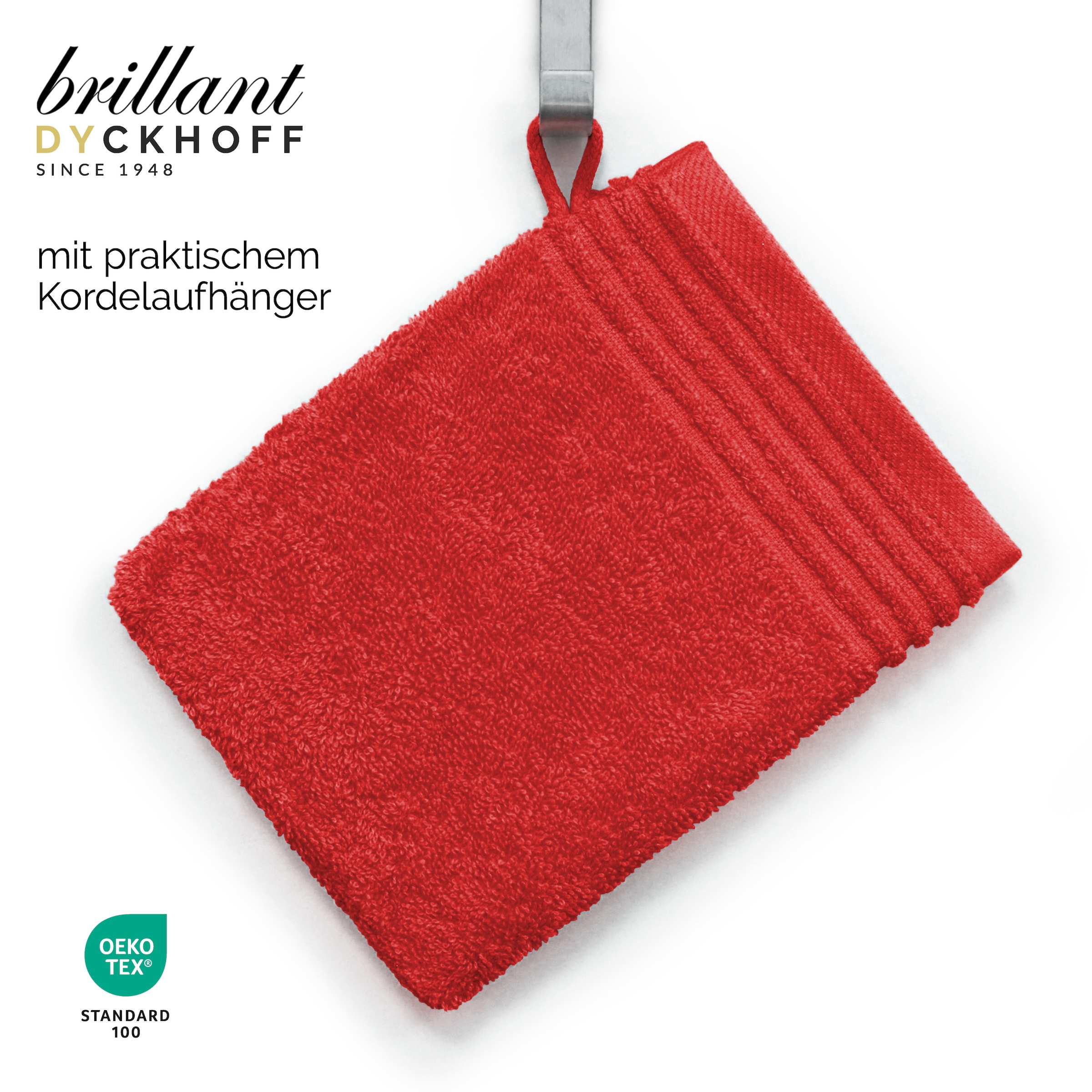 Dyckhoff Waschhandschuh »Waschhandschuh-Set BRILLANT 6-tlg., Baumwolle, 550 g/m²« Baumwolle