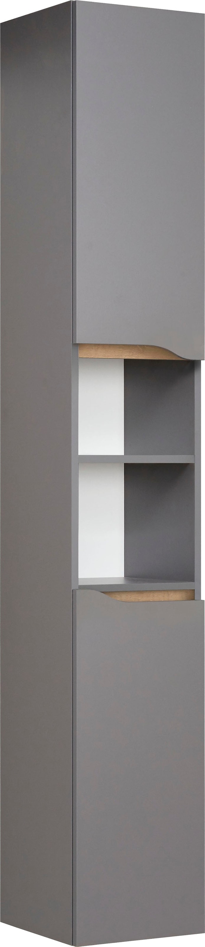 Saphir Armoire haute »Quickset Badschrank 30 cm breit, 2 Türen, 1 Nische, 2 Einlegeböden« Armoire haute de salle de bain avec amortisseur de porte, sans poignées