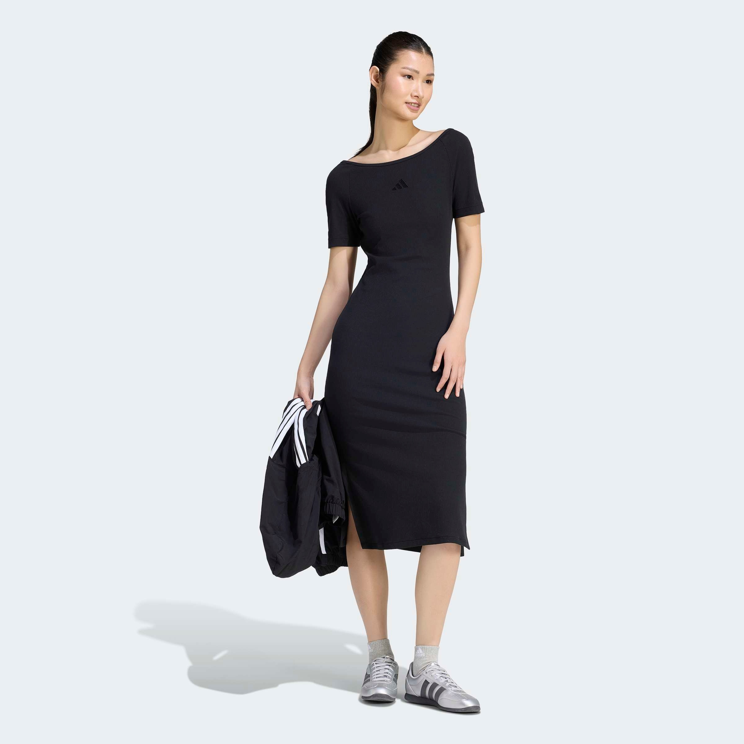 adidas Sportswear Robe t-shirt »W AK SL RIB DRE« für Erwachsene geeignet, ohne Verschluss, aus Baumwolle