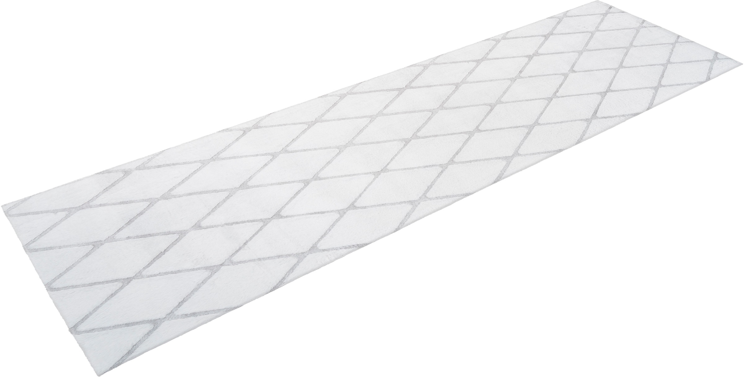 my home Chemin de table »Tilana« Rectangulaire 20 mm Höhe besonders weich durch Mikrofaser, Rauten-Design