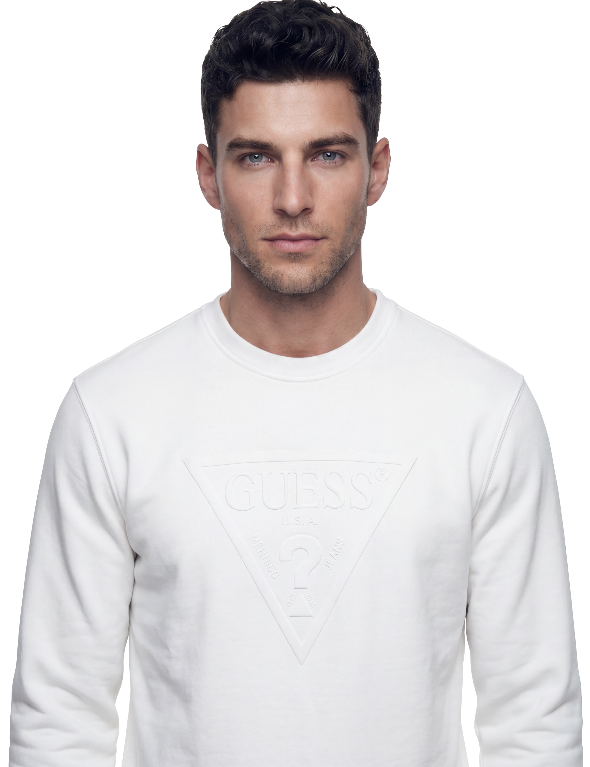 Guess Sweat-shirt »AUDLEY«, Encolure ronde, coupe régulière, impression logo
