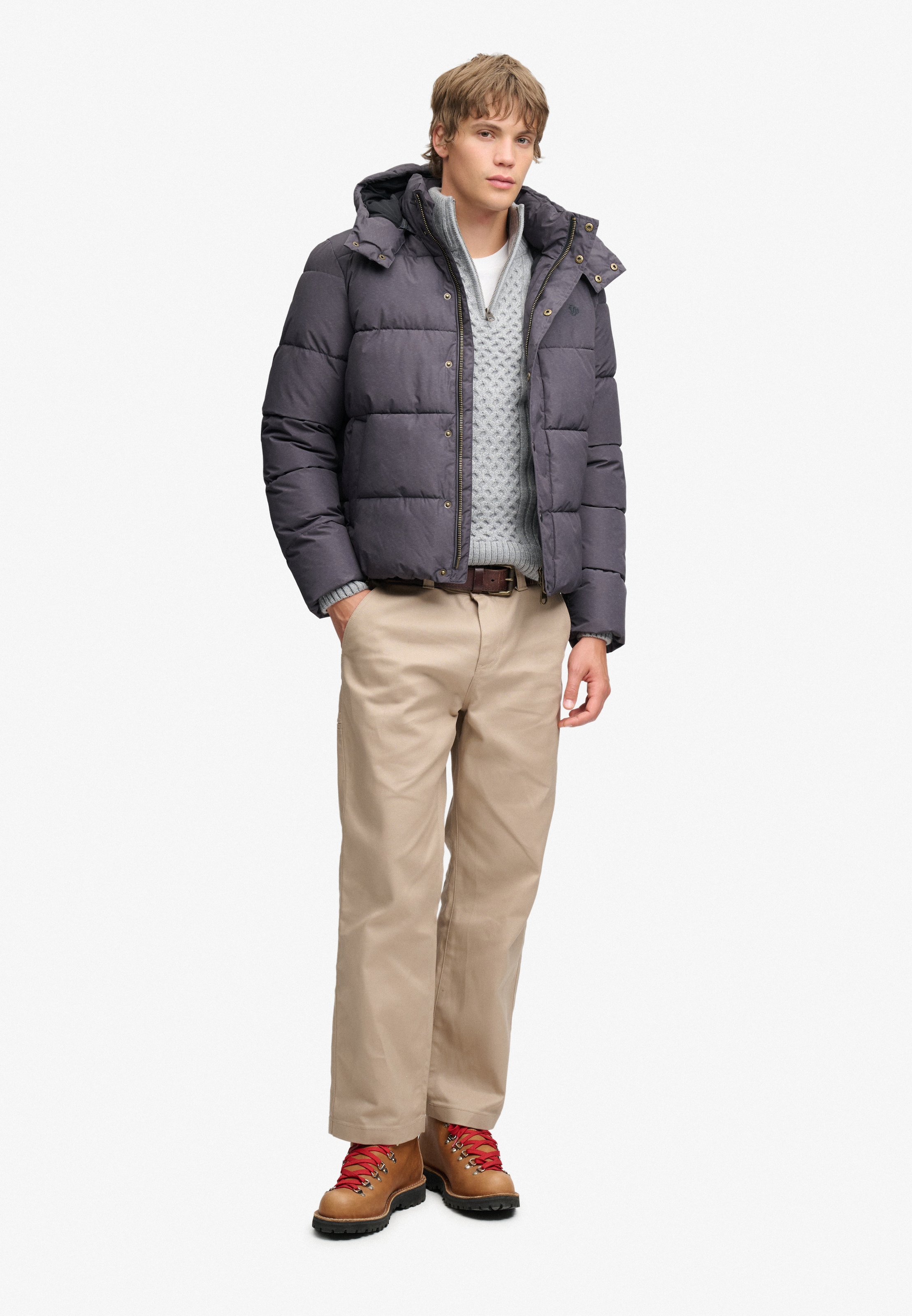 Superdry Veste matelassée »PREMIUM HOOD PUFFER JKT« avec capuche fibre synthétique, coupe décontractée