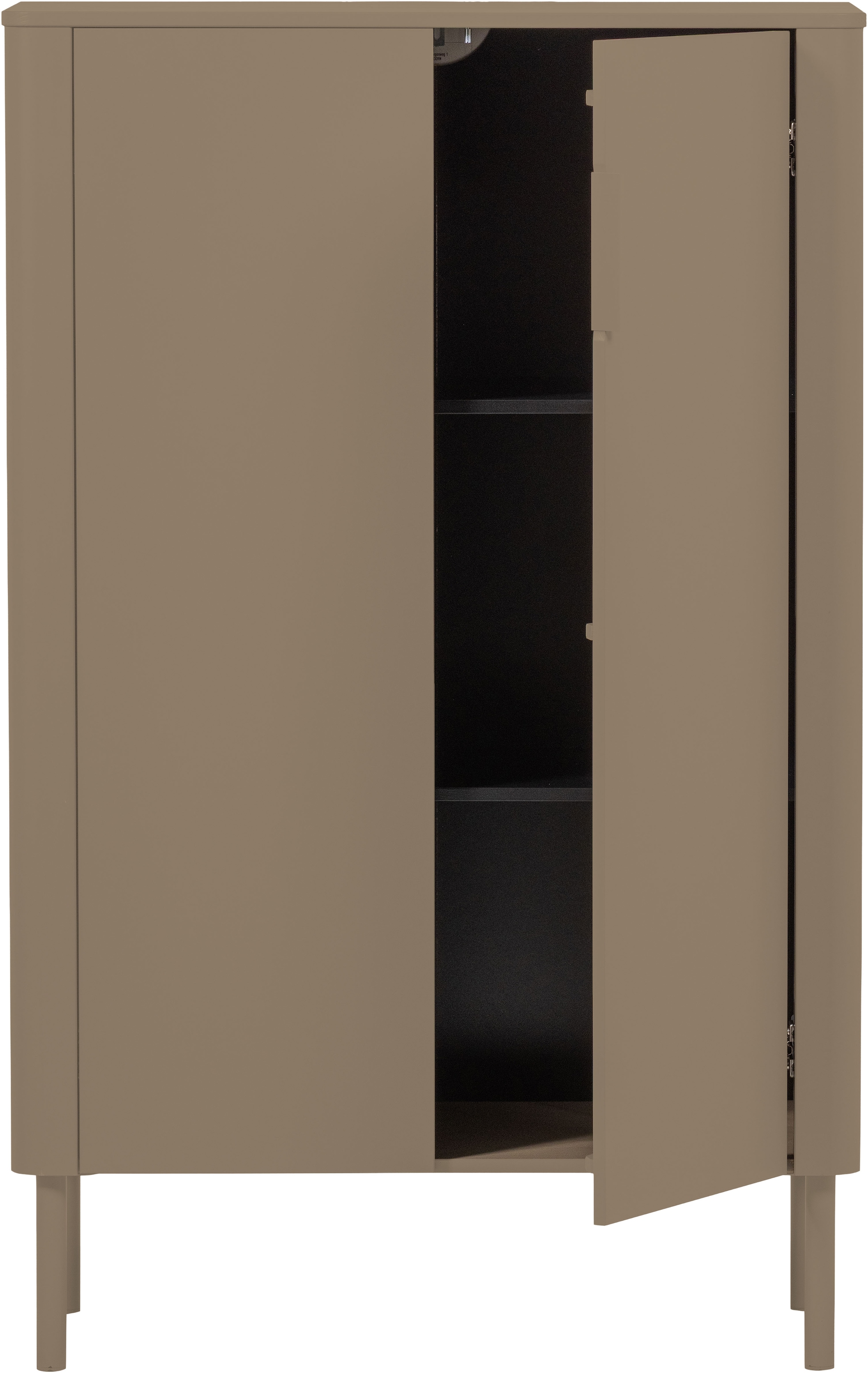 WOOOD Highboard »Gunnar FSC®-Mix Massivkiefer mit Dämpfung Funktion, 85 x 39 x 135 cm« Abgerundete Ecken, Tragkraft 15 kg pro Einlegeboden,sichtbare Maserung