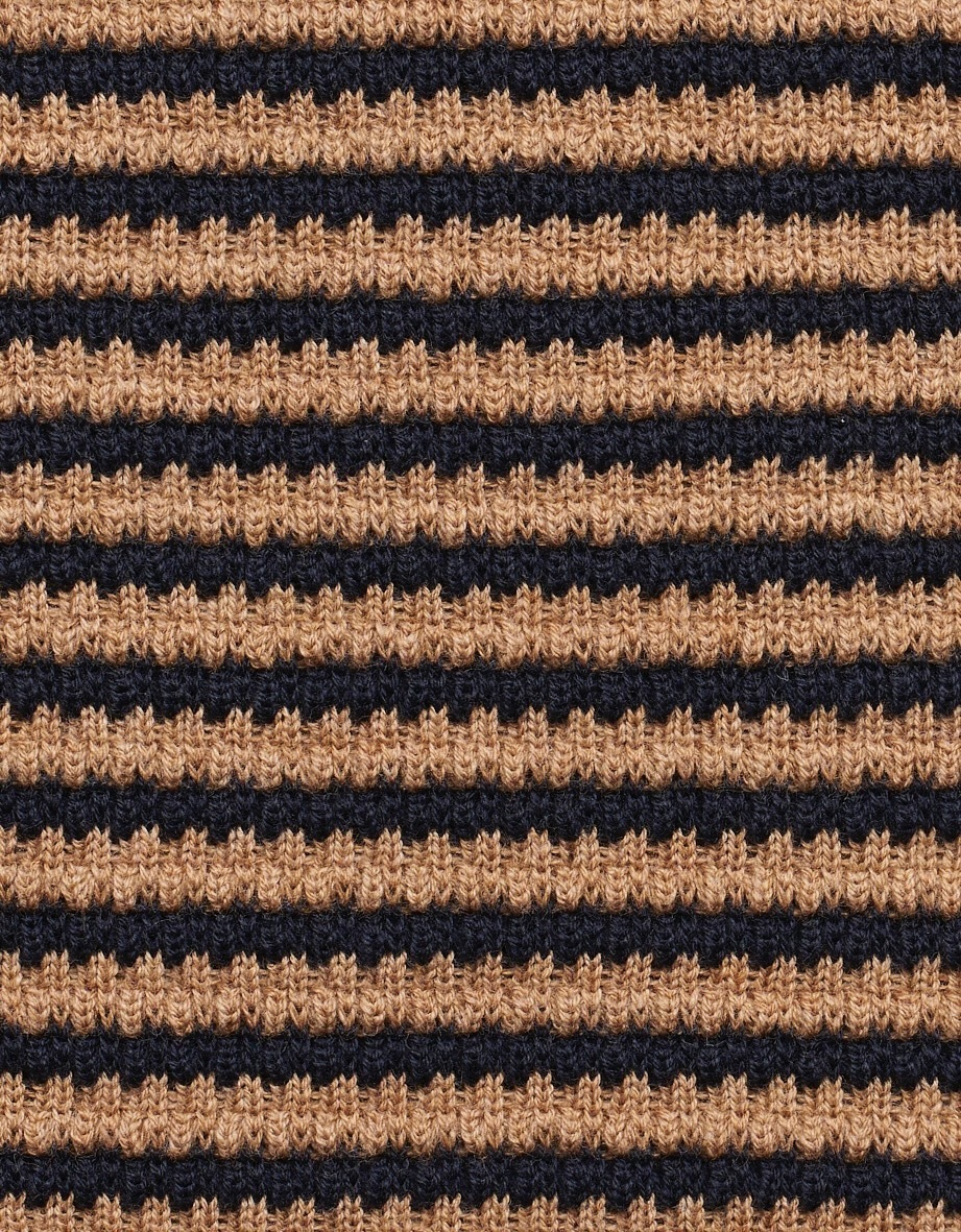 bugatti Pull à col rond mit Streifen