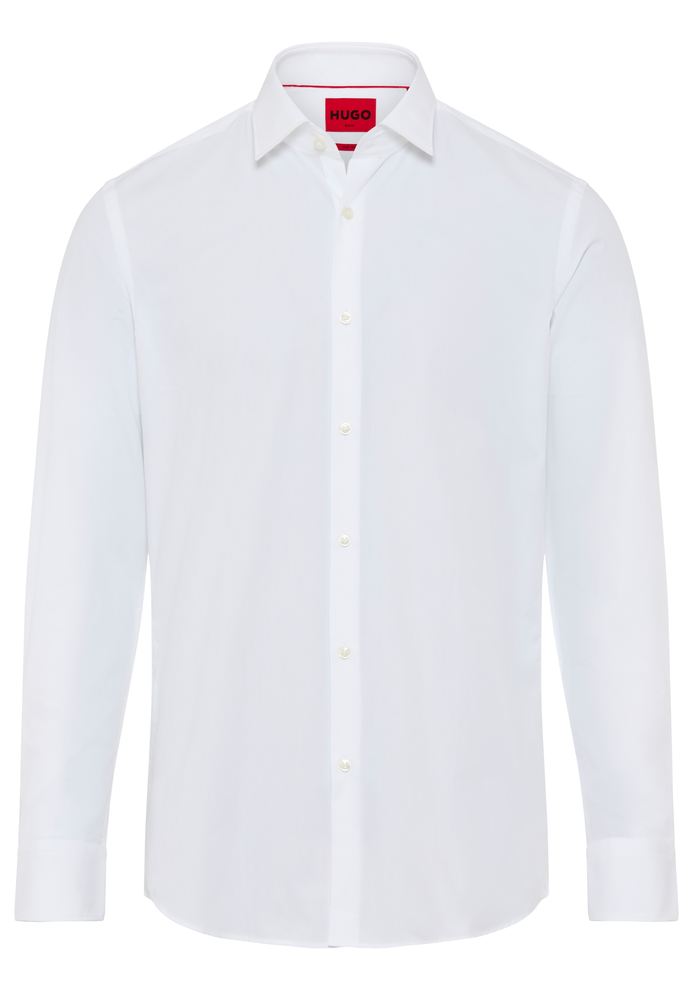HUGO Langarmhemd »Kenno« Slim-Fit Hemd aus bügelleichter Baumwoll-Popeline