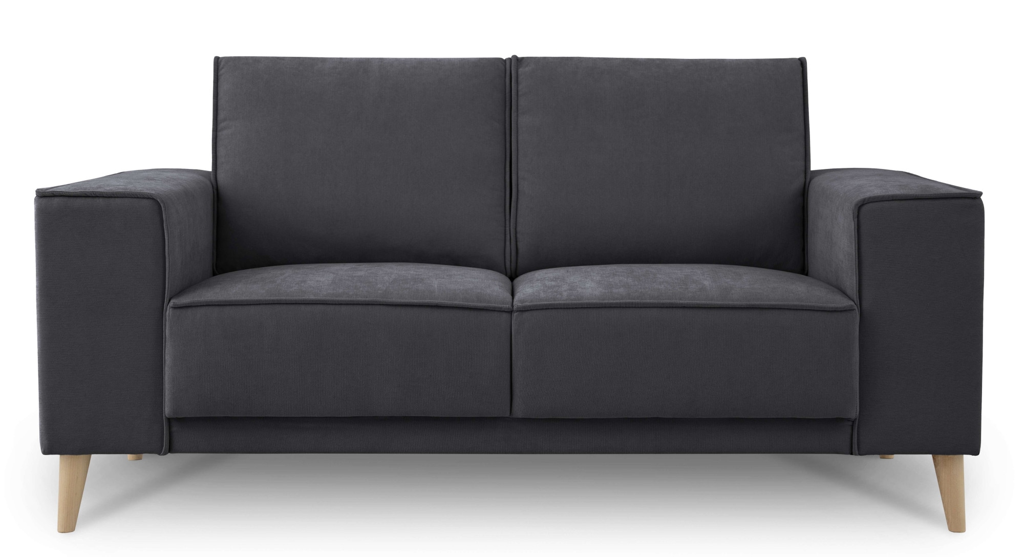 GOODproduct 2-Sitzer »Oland Skandi, weicher Chenille-Stoff« 164 cm, Wellenunterfederung, Skandi-Design, Massivholzfüsse