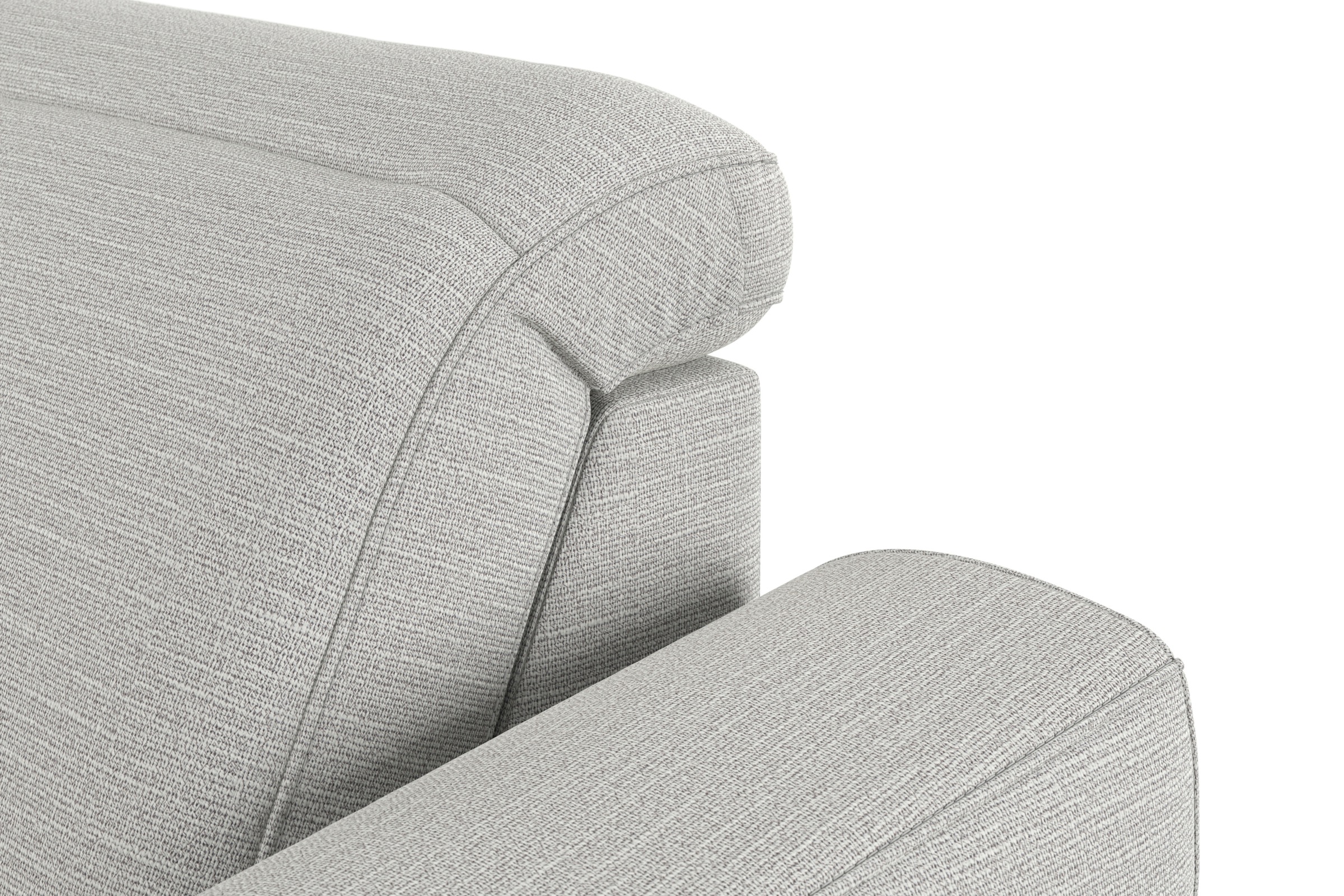 sit&more Wohnlandschaft »Dundee U-Form« mit Federkern und Edelstahlfüssen, wahlweise mit Kopfteilverstellung