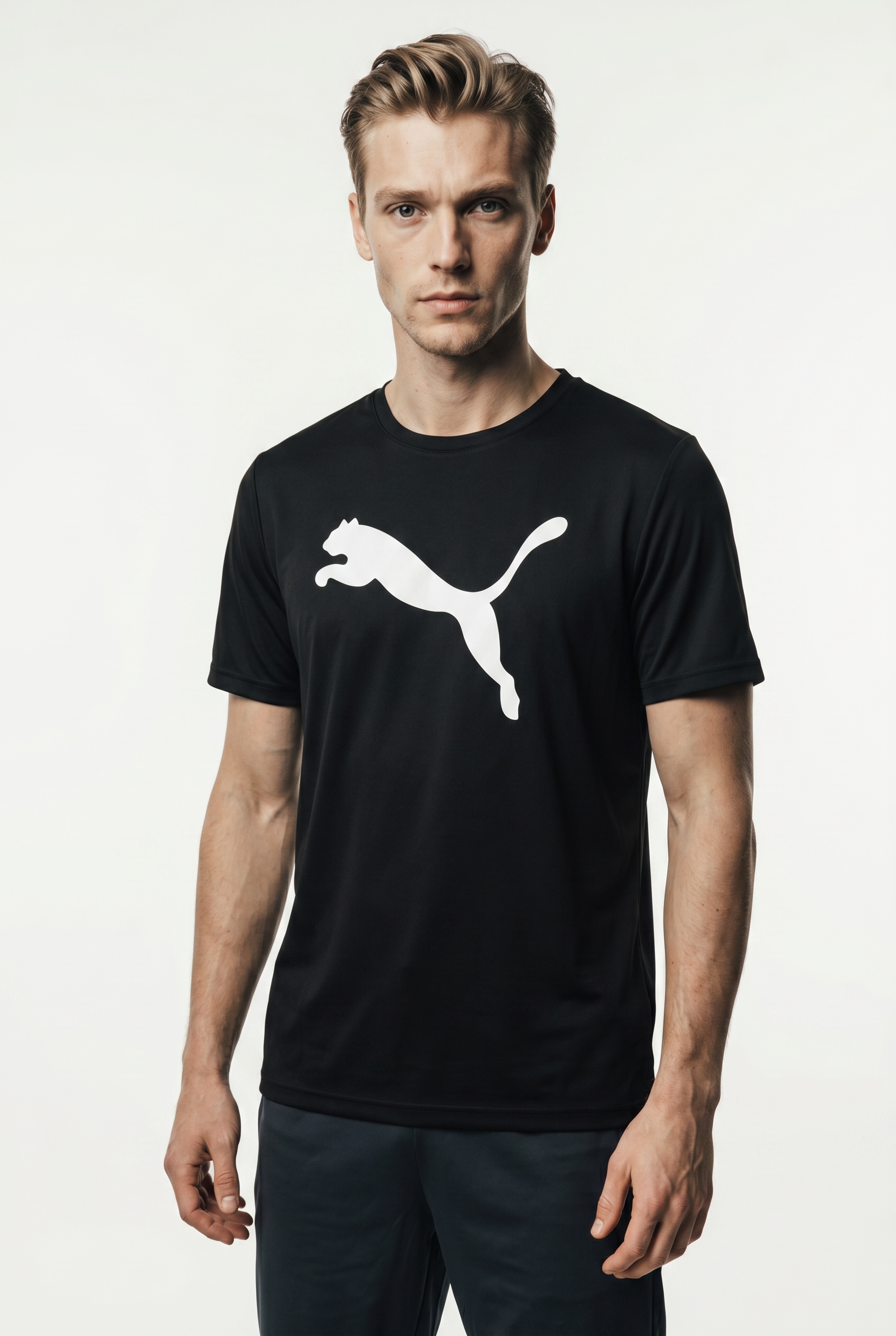 PUMA Trainingsshirt »M TAD ESSENTIALS SOLID CAT TEE (CF BIG CAT)« Kurzarm, für Sportmode, mit Rundhalsausschnitt