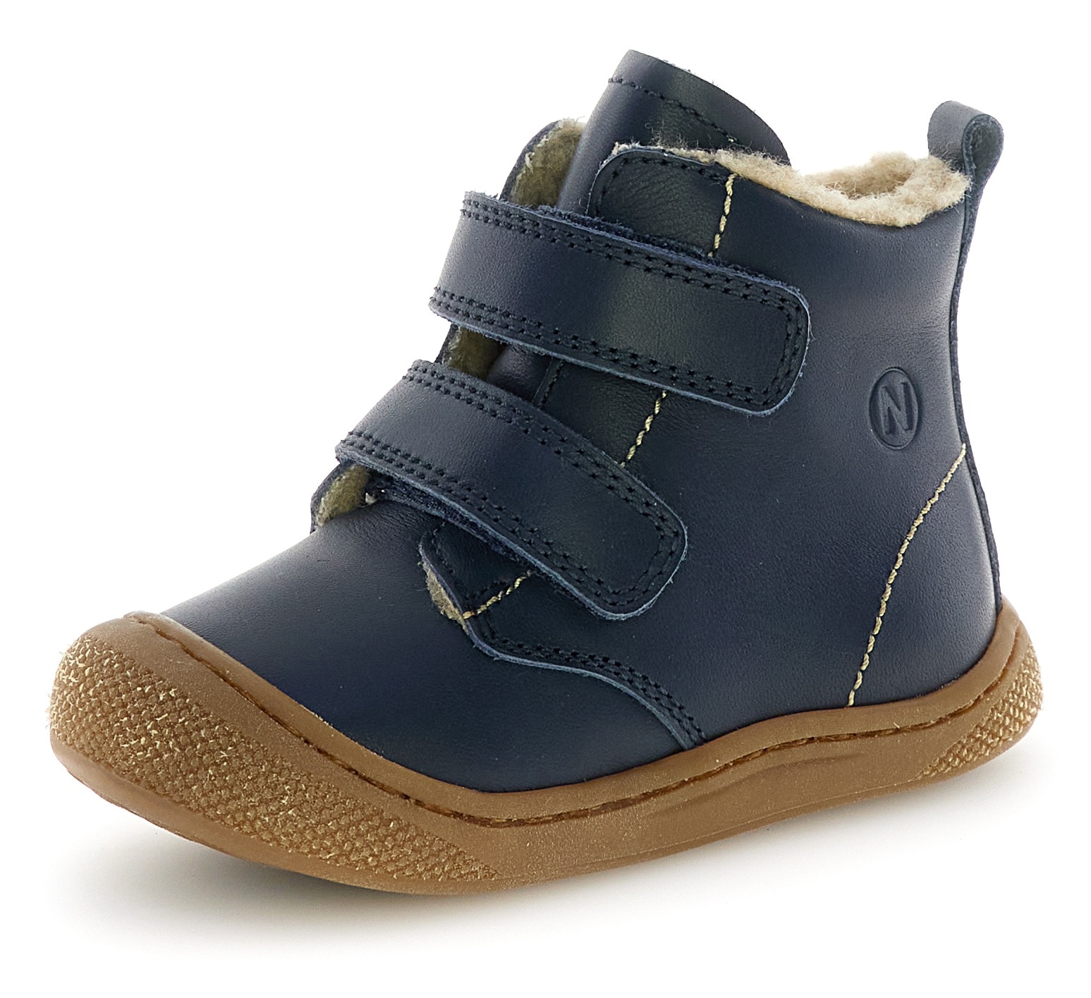Naturino Chaussures de marche »Bubble Wide«  bottes à scratch avec doublure en laine, gabarit de taille à télécharger