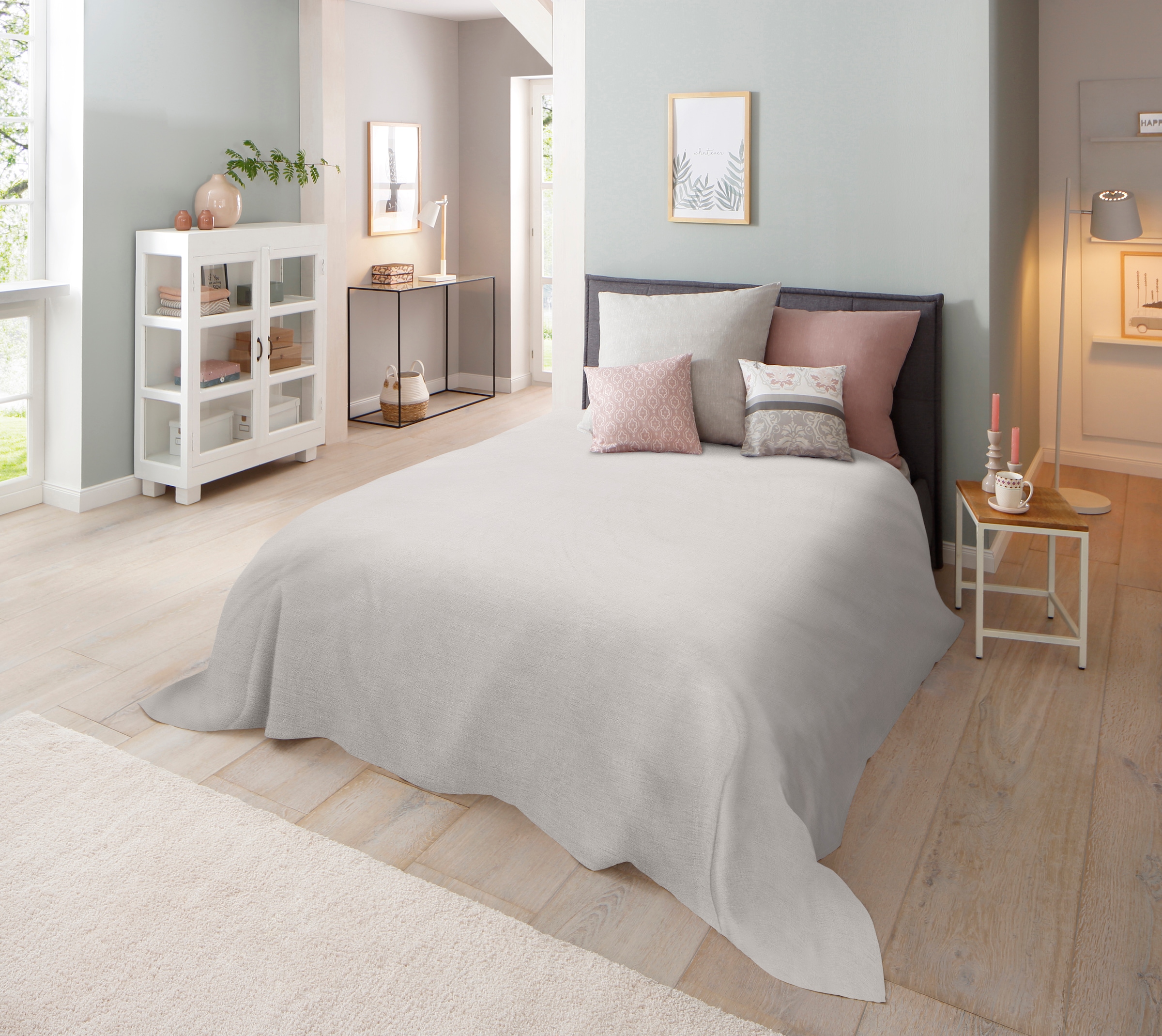 Home affaire Couvre-lit »Melli Tagesdecke, Überwurf im Landhausstil , für Kinder und Erwachsene« leichter Bettüberwurf ohne Füllung, auch als Tischdecke verwendbar