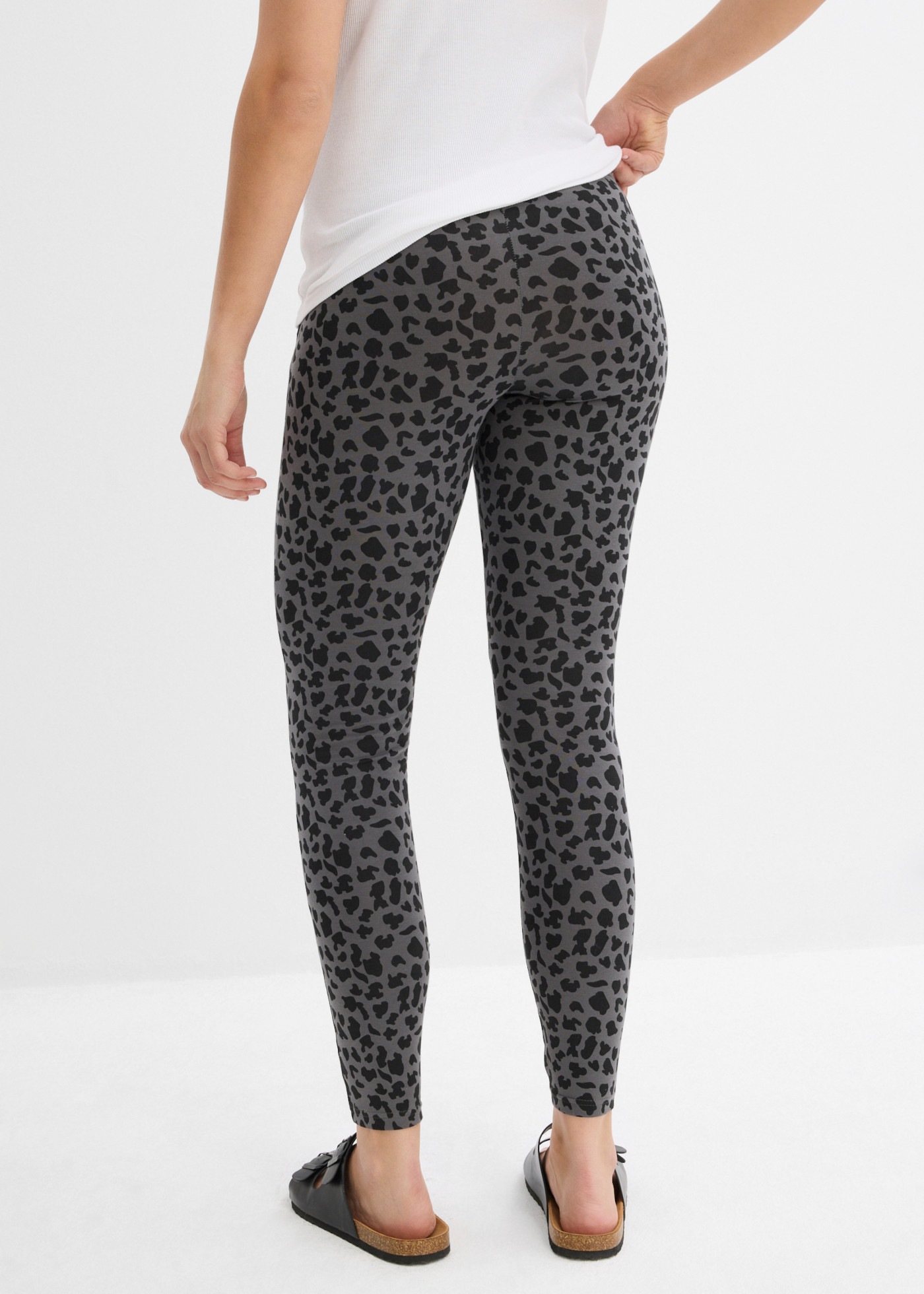 bonprix Umstandsleggings  im praktischen Doppelpack, aus Baumwolle und Elasthan, Skinny Fit