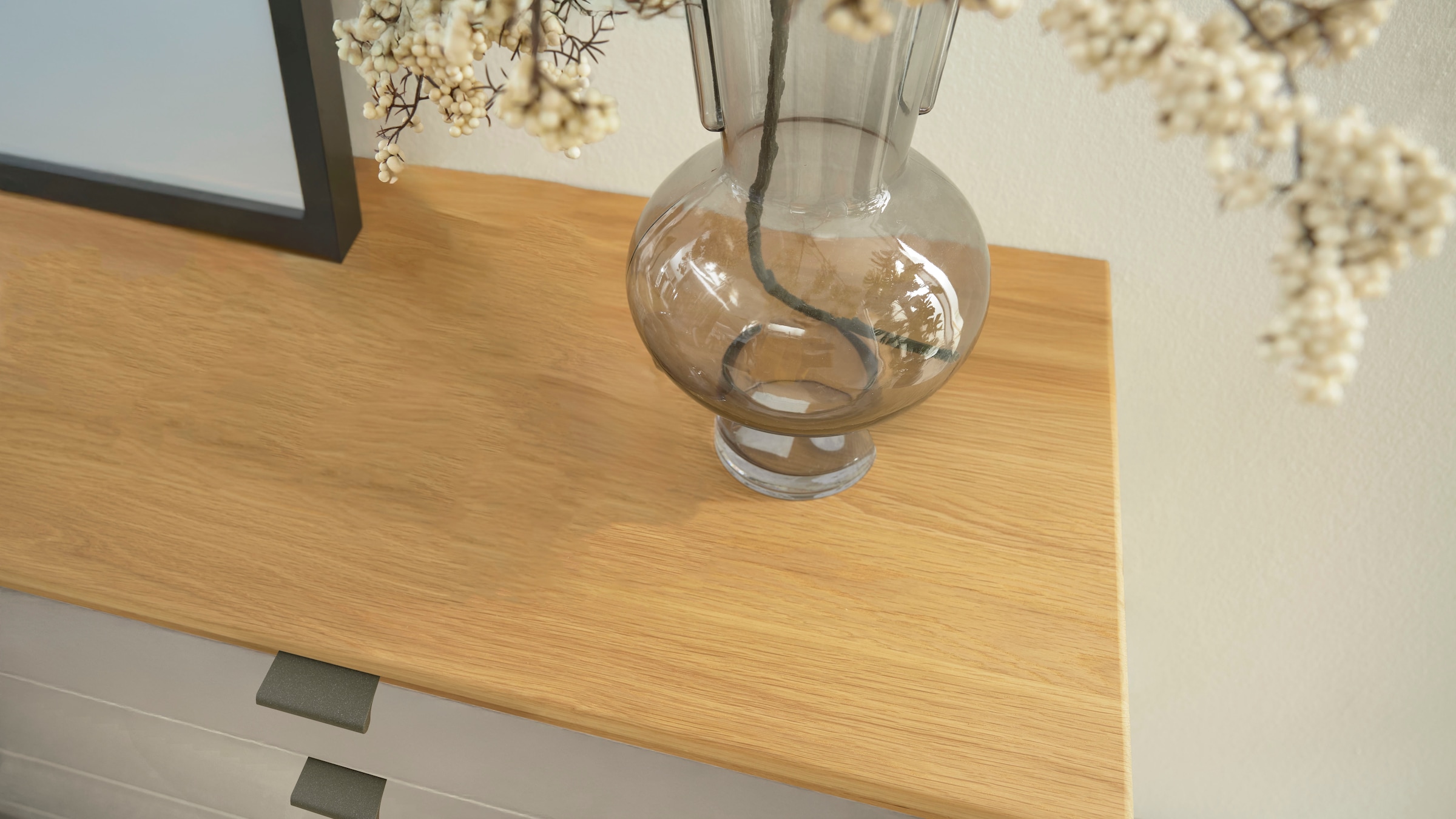 WIEMANN Schubkastenkommode »Cardiff Sideboard, Wäscheschrank, teilmassiv Erle, mit Schubladen« Glas- oder Massivholzfront, verschiedene Breiten, MADE IN GERMANY,  Schubkästen inklusive Selbsteinzug und Dämpfung