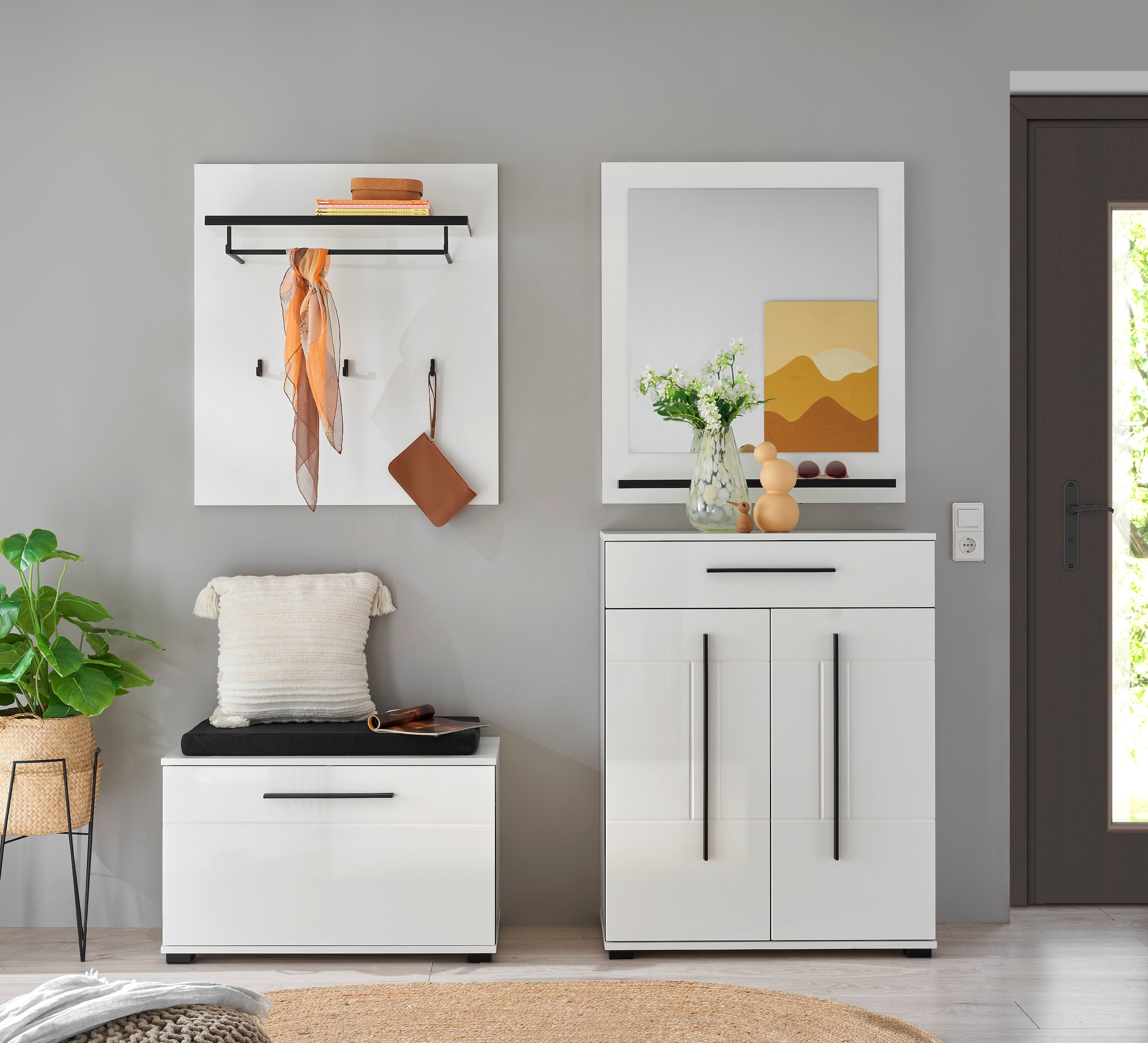 Home affaire Armoire vestiaire »Cantara, Schrank in zwei Farben, modernes Sideboard, Kommode« vielseitig einsetzbar, ausreichend Stauraum, 80 cm breit