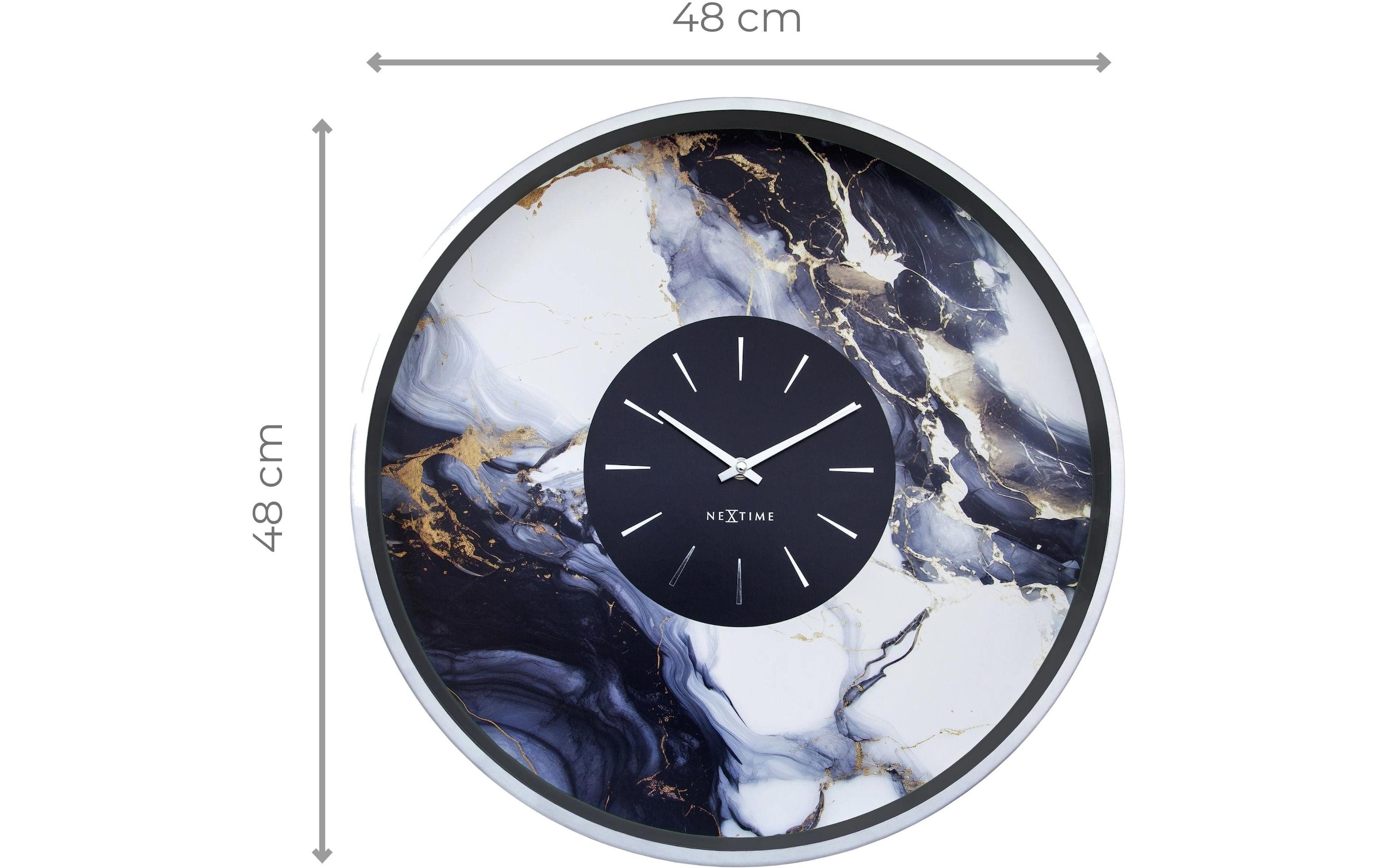 NEXTIME Horloge murale »Marble Duo«