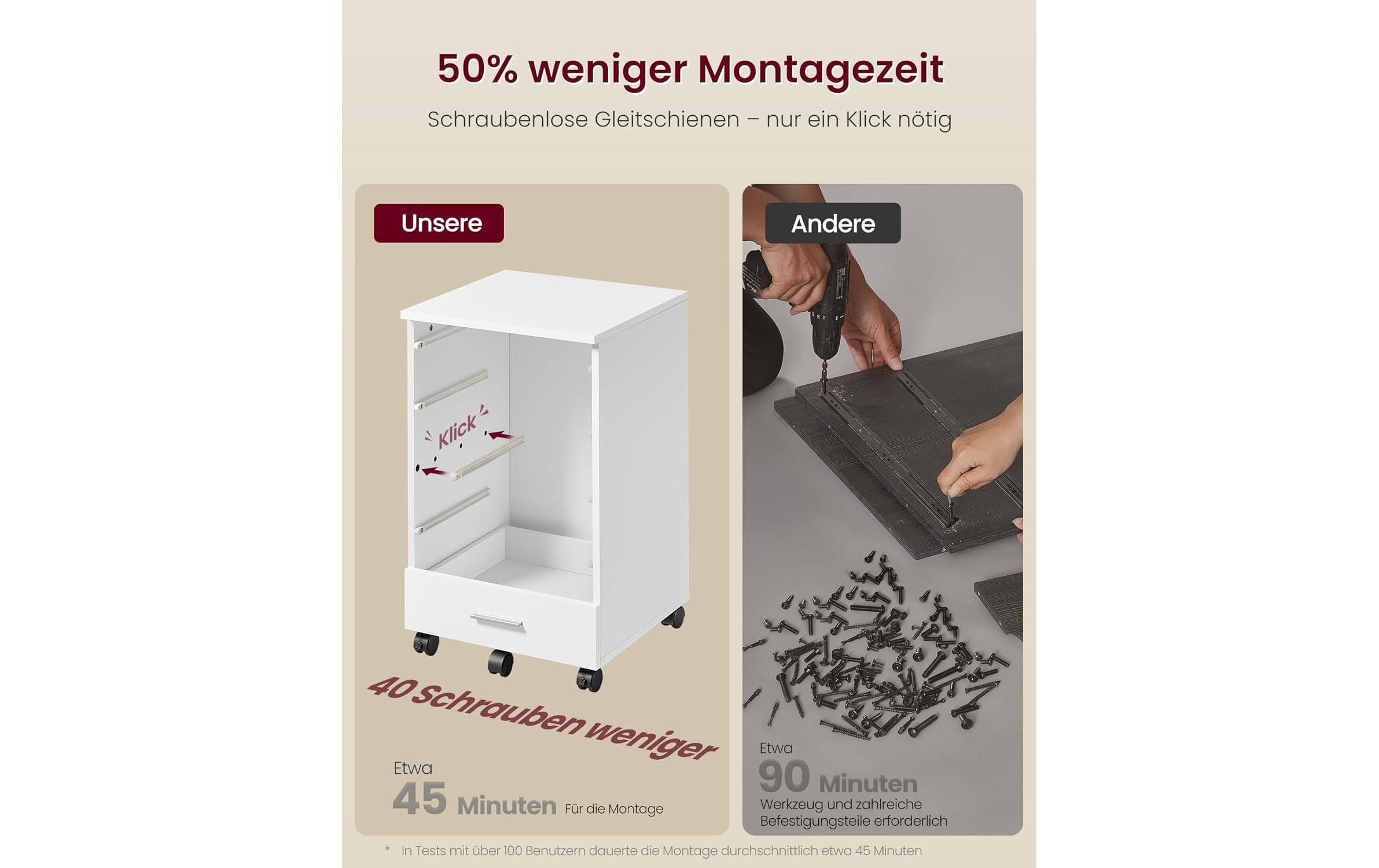 SONGMICS Rollcontainer »42 x 40 x 65.7 cm«
