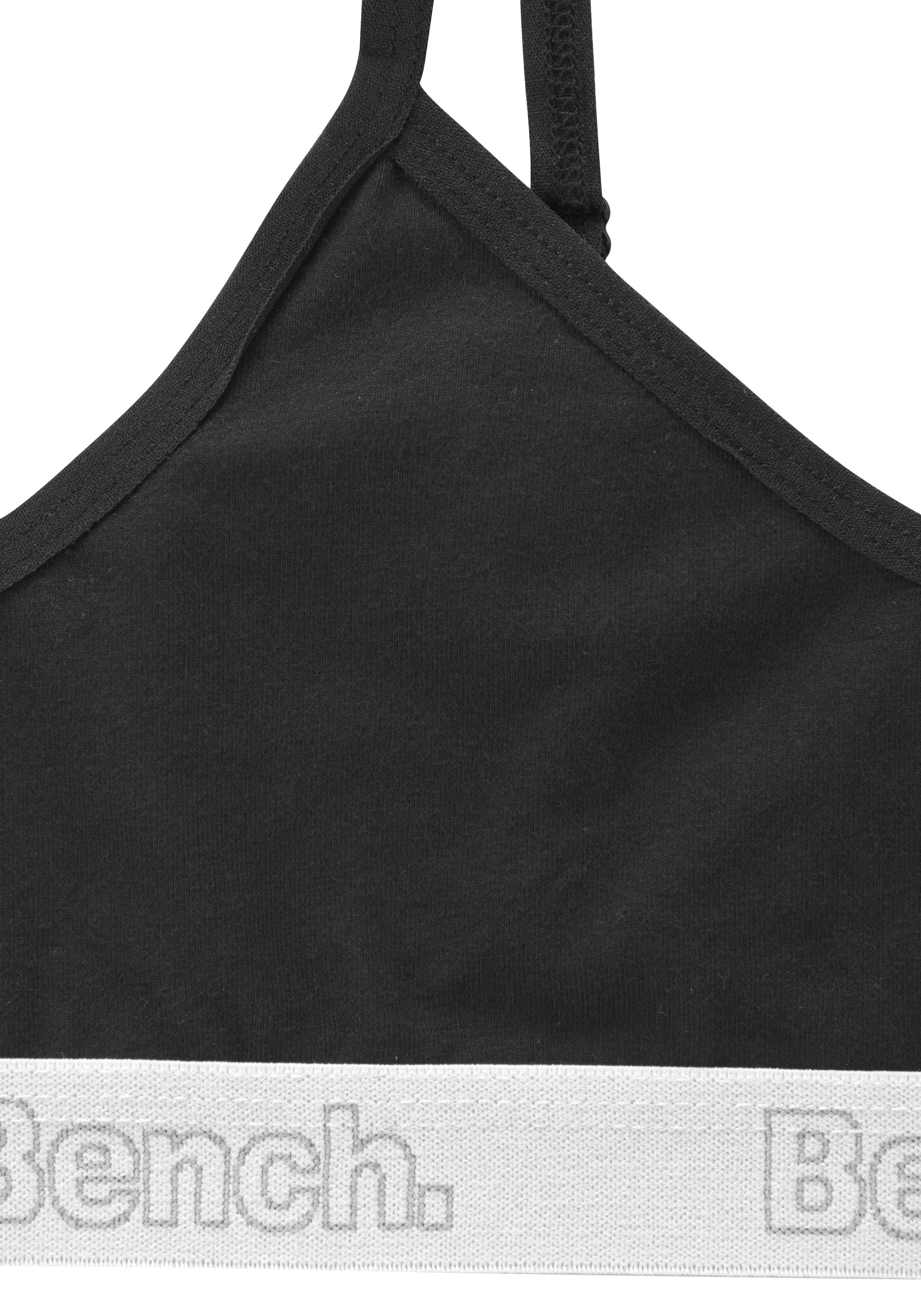 Bench. Bustier Packung, 2 tlg. Bündchen mit Logoschriftzug, verstellbare Träger