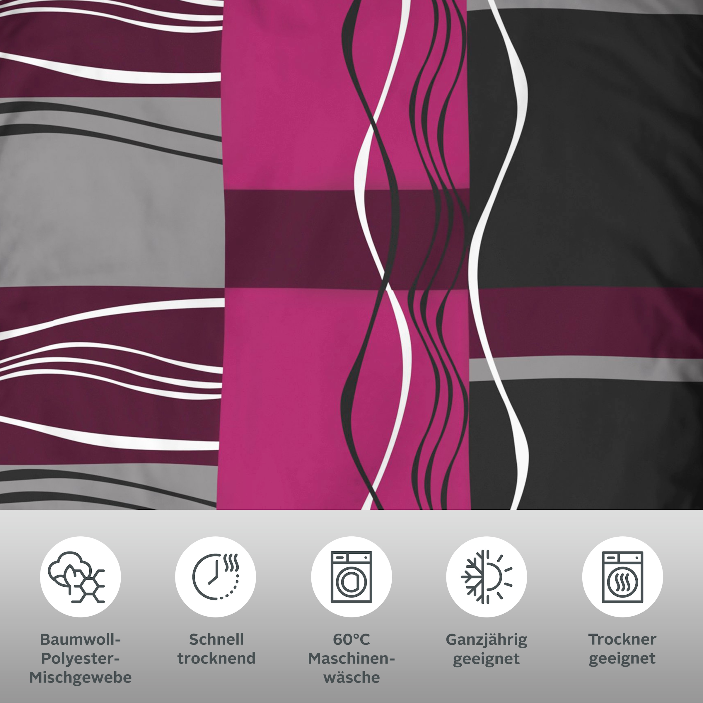 GOODproduct Bettwäsche »Kelian« 2 in verschiedenen Qualitäten, gemusterte Bettwäsche