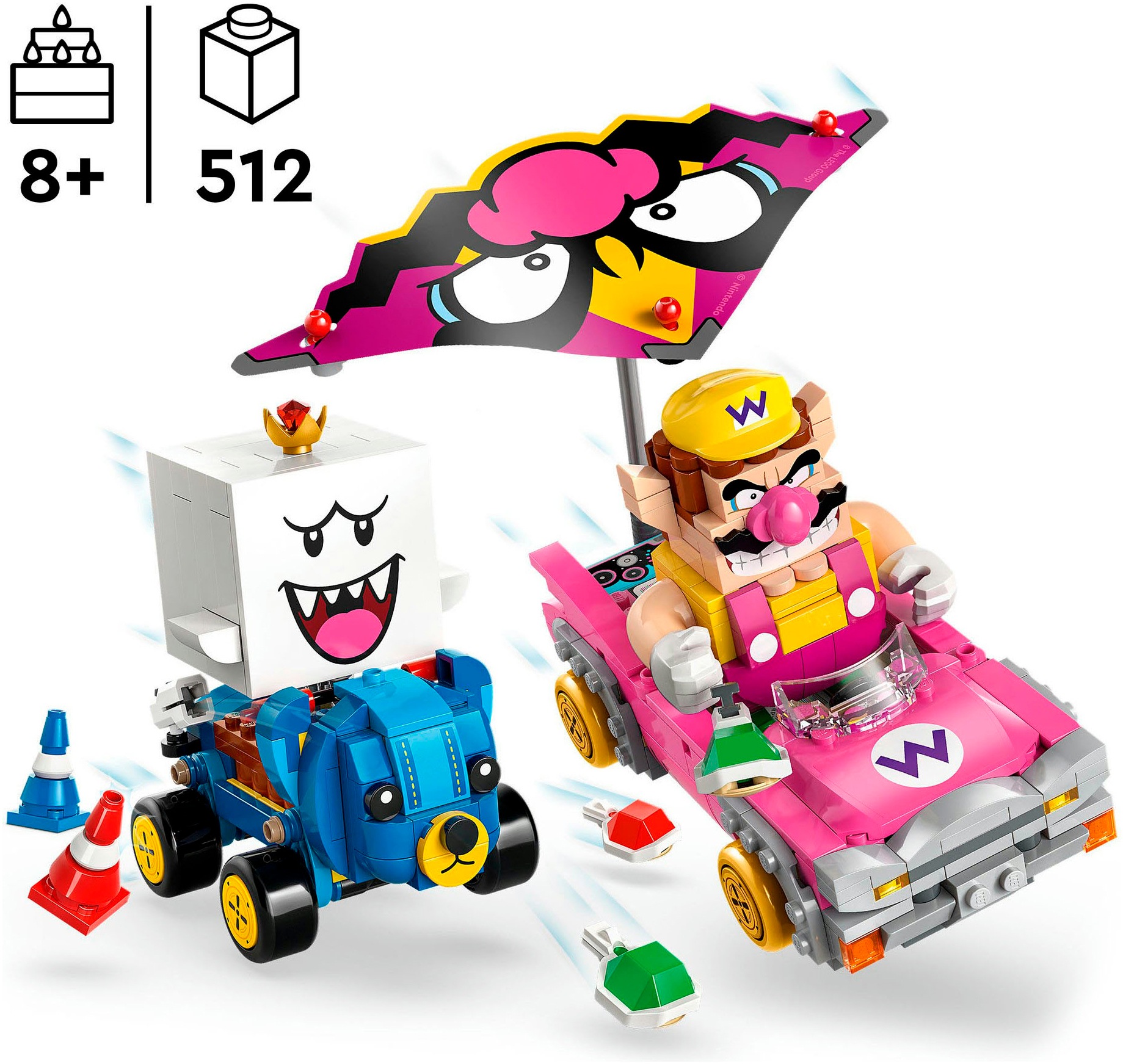 LEGO® Konstruktionsspielsteine »Mario Kart – Wario & König Buu Huu (72038), LEGO Super Mario« Made in Europe