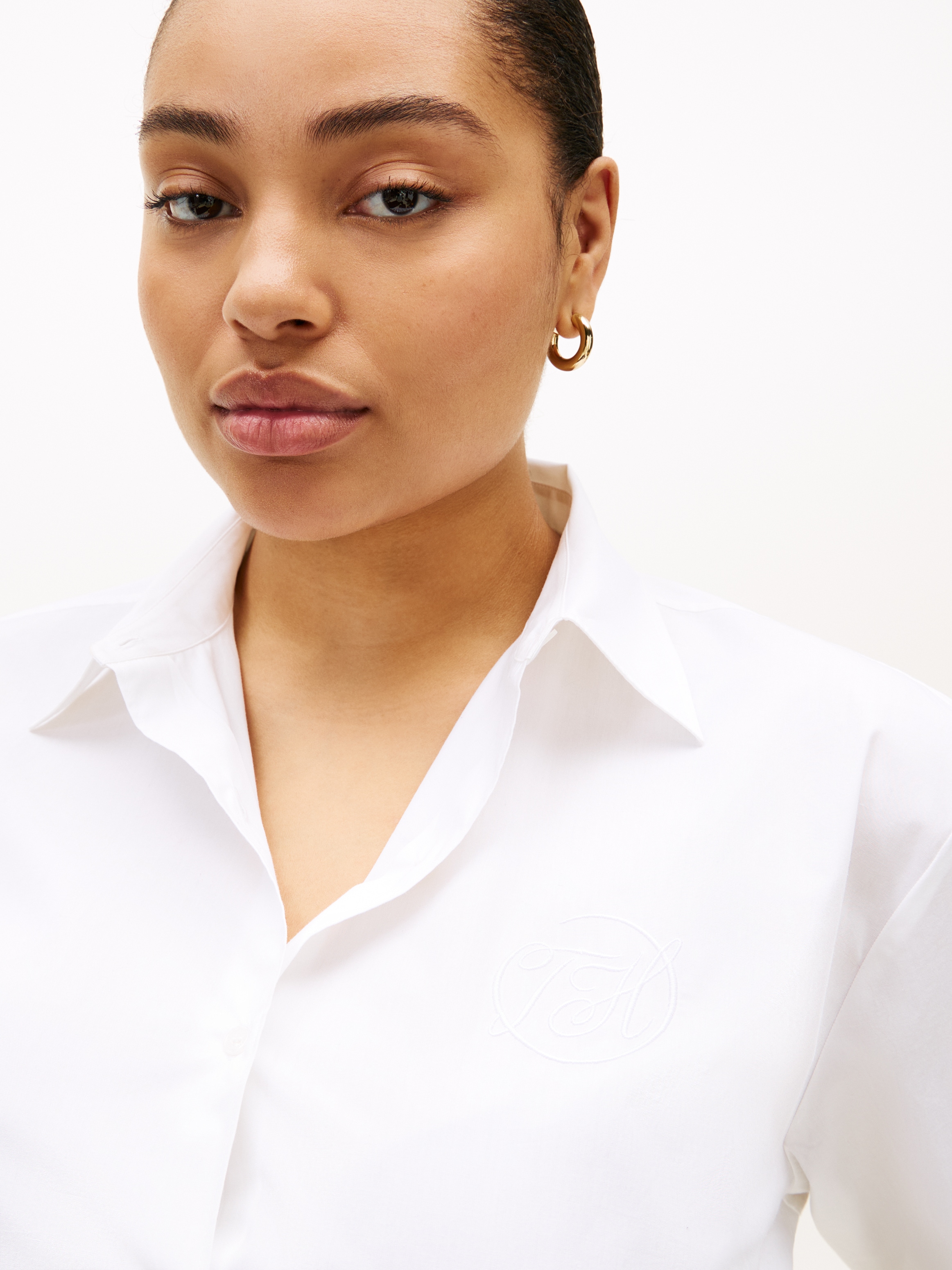 Tommy Hilfiger Curve Hemdbluse »CRV COTTON EASY SHIRT« in grossen Grössen, Baumwolle