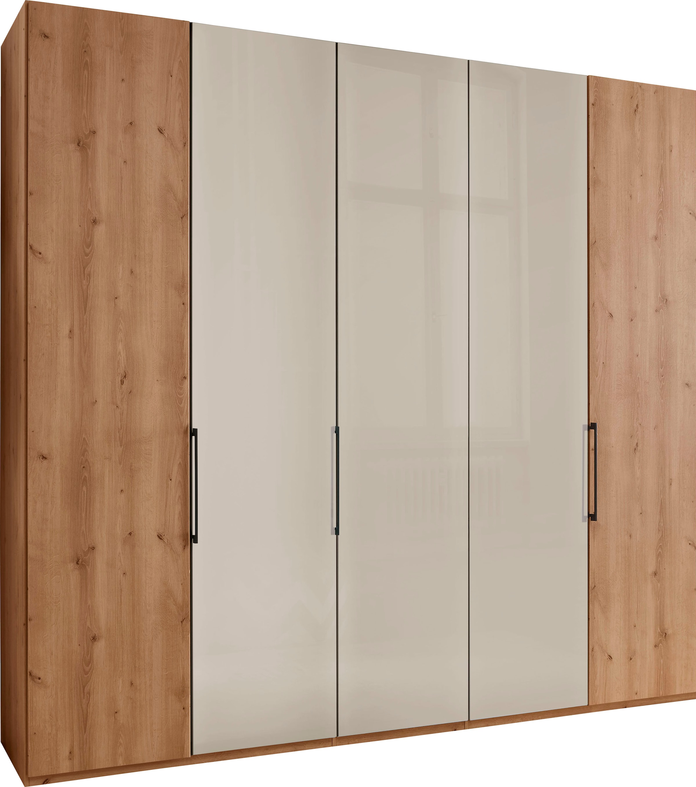 WIEMANN Kleiderschrank »Monaco« mit Teil-Glasfront sowie hochwertige Beschläge inkl. Türdämpfung