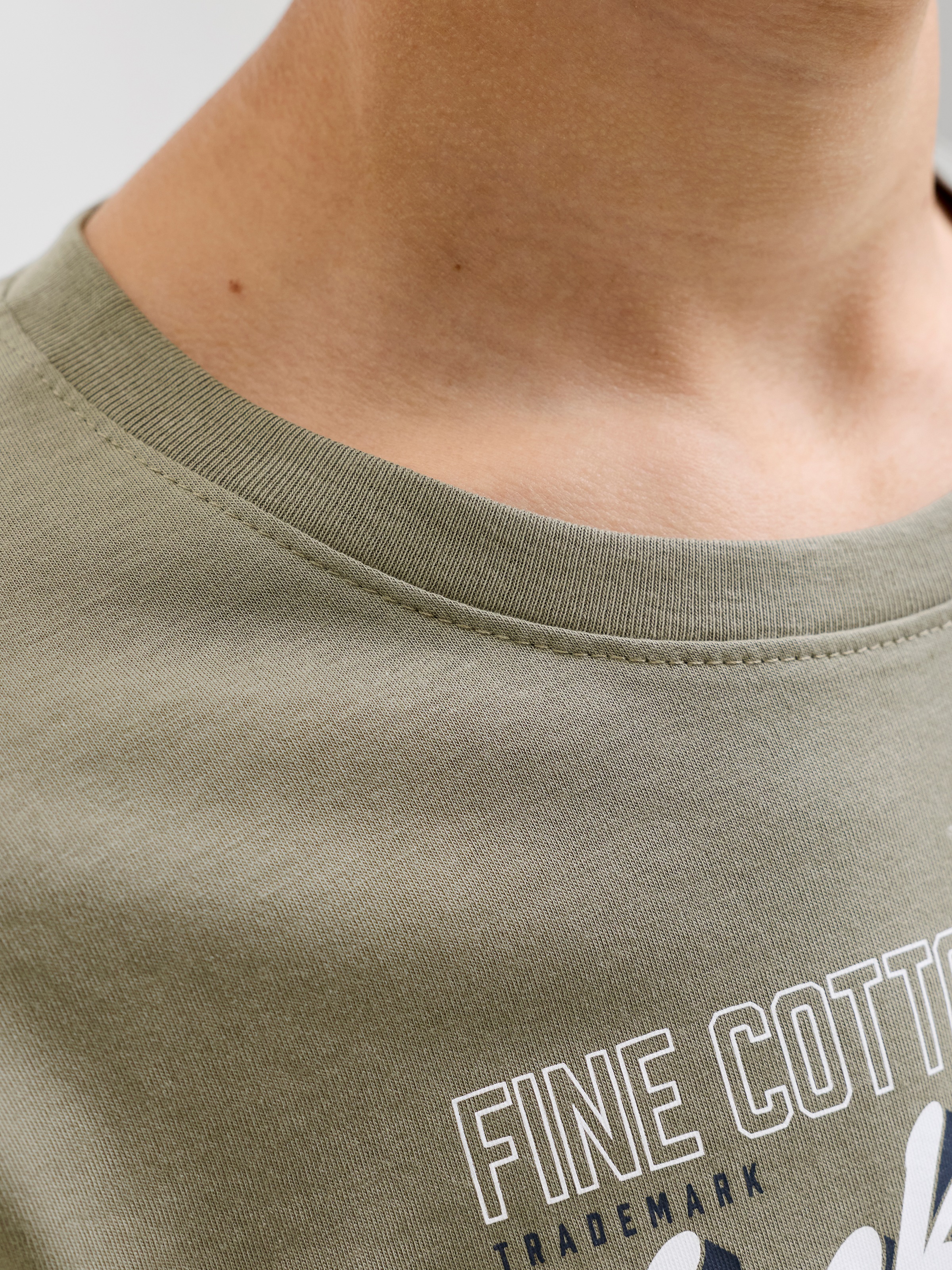 Jack & Jones Junior Langarmshirt »JJELOGO TEE LS O-NECK 2 COL AW26 SN JNR« Baumwolle, regular fit
