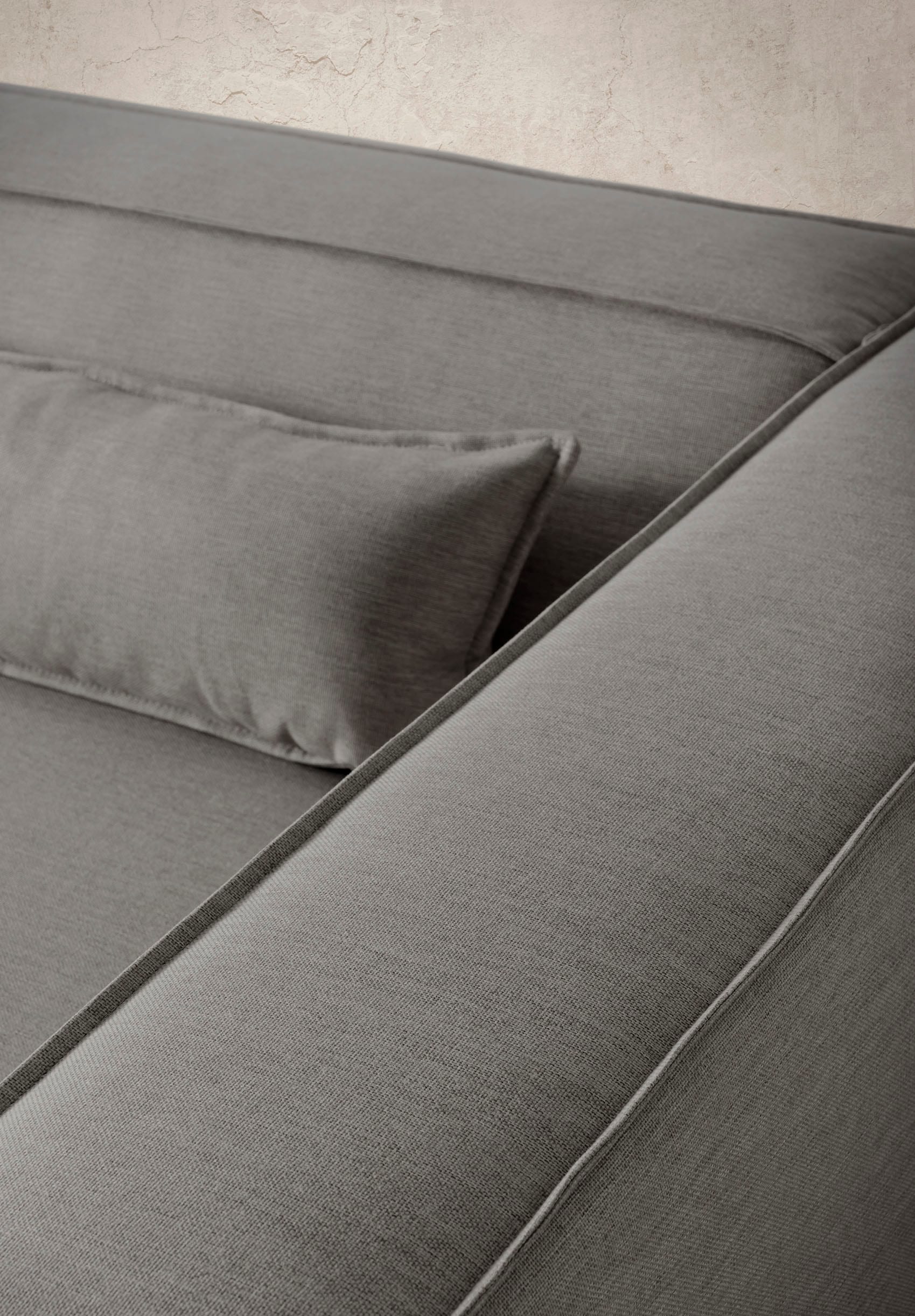 LeGer Home by Lena Gercke 3-places »PIARA XXL, Sofa mit Kedernaht in Cord, Leinenoptik o. Strukturstoff« schwarze Füsse, bequemer Sitzkomfort, extra tiefe Sitzfläche