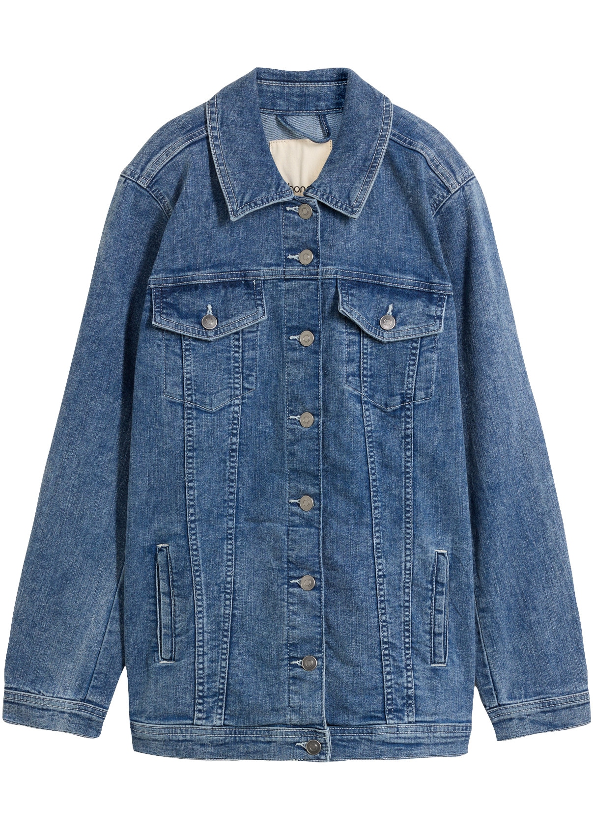 bonprix Veste en jean Coupe loose fit, forme boyfriend ample, avec une part d'élasthanne