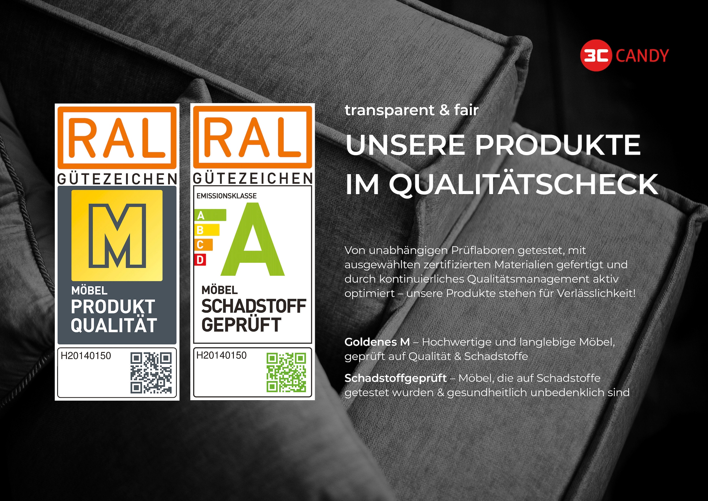 3C Candy Big-Sofa »Enisa II, elegantes Mega-Sofa, super bequem und toll verarbeitet,« bestehend aus Modulen, daher auch individuell aufstellbar