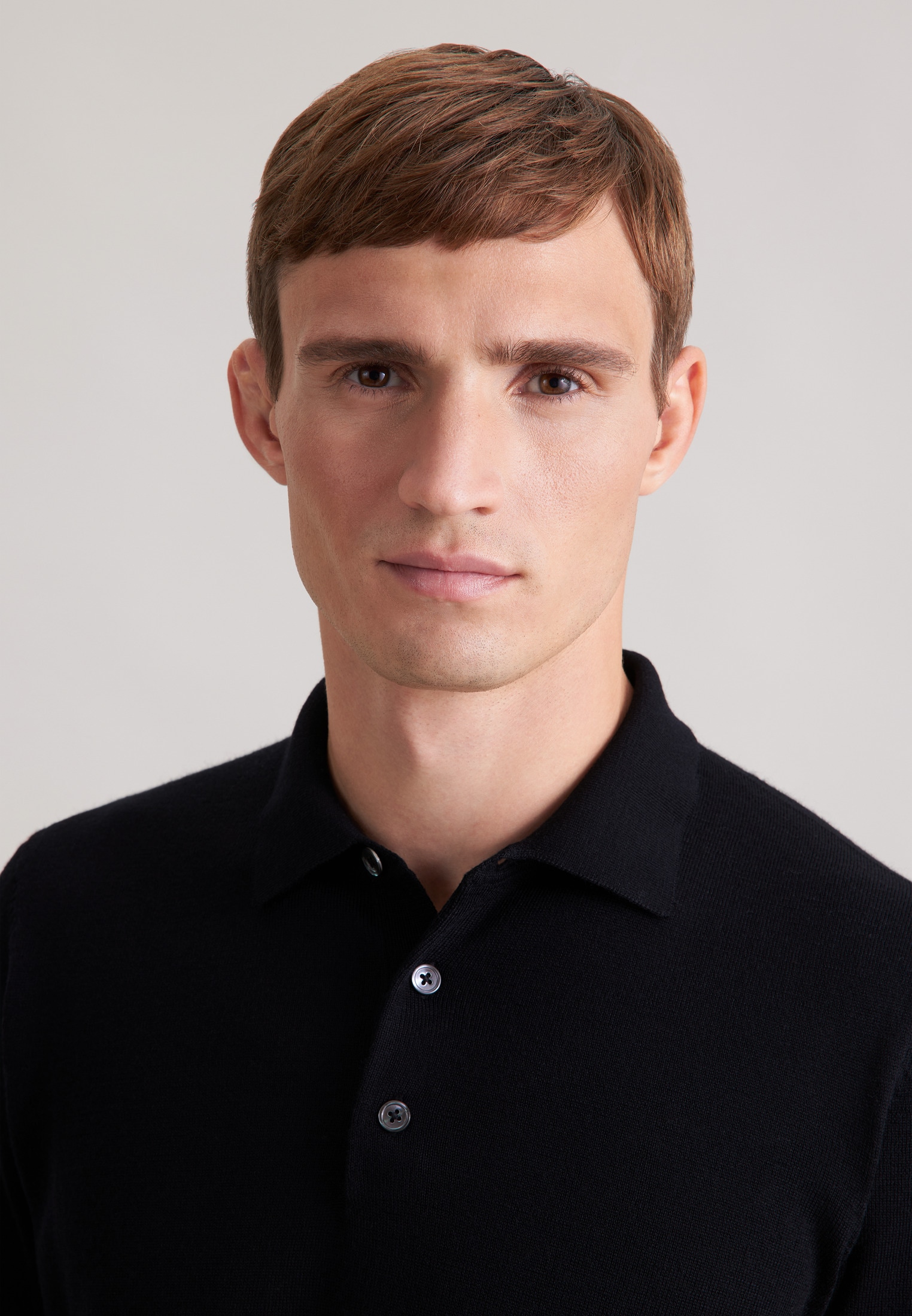 seidensticker Pull à col polo »Schwarze Rose« 1/1 Kragen Uni