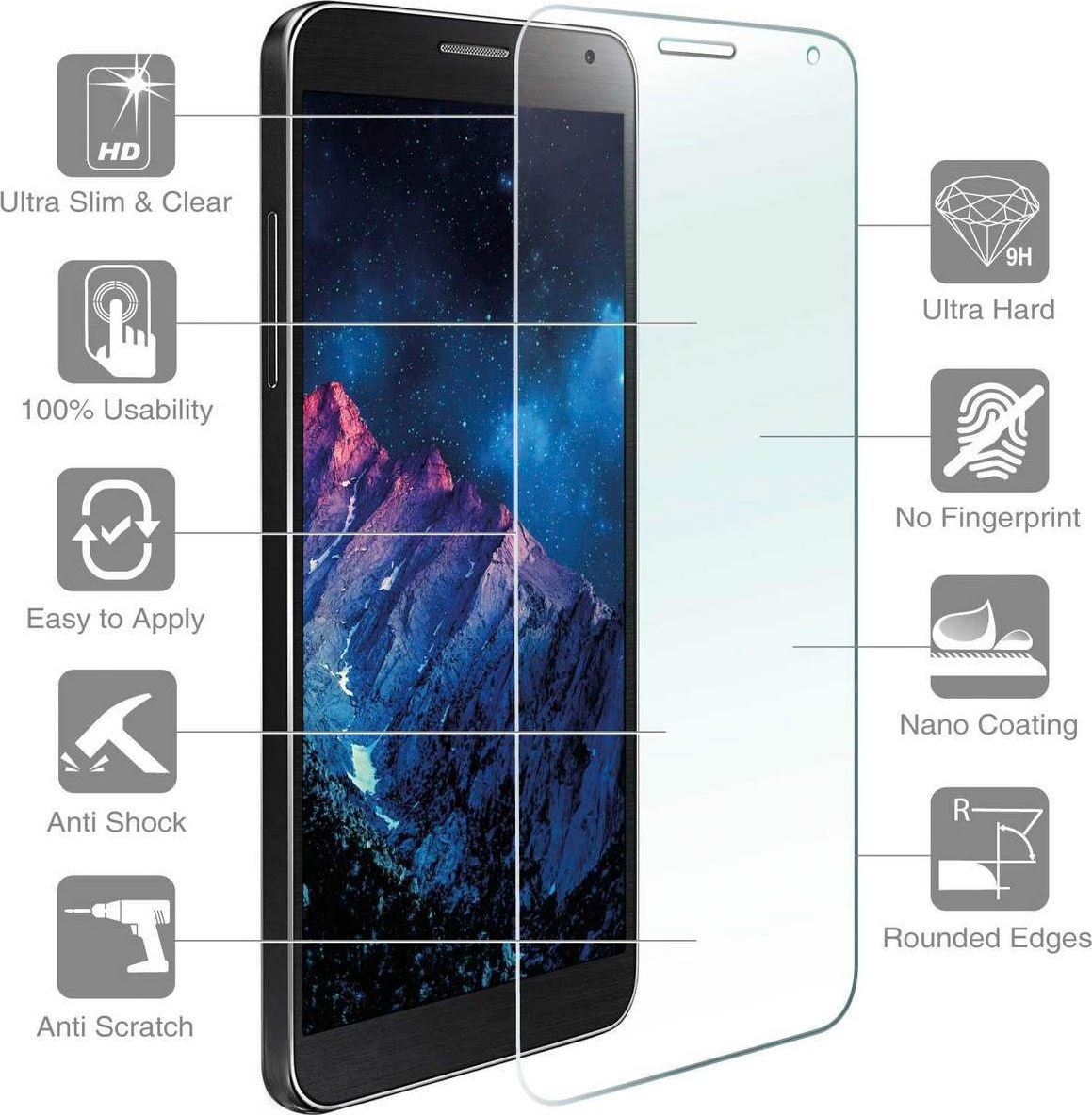 4smarts Verre de protection d'écran »Second Glass 2.5D für Apple iPhone SE/7/8« für Apple iPhone SE (2020)/7/8