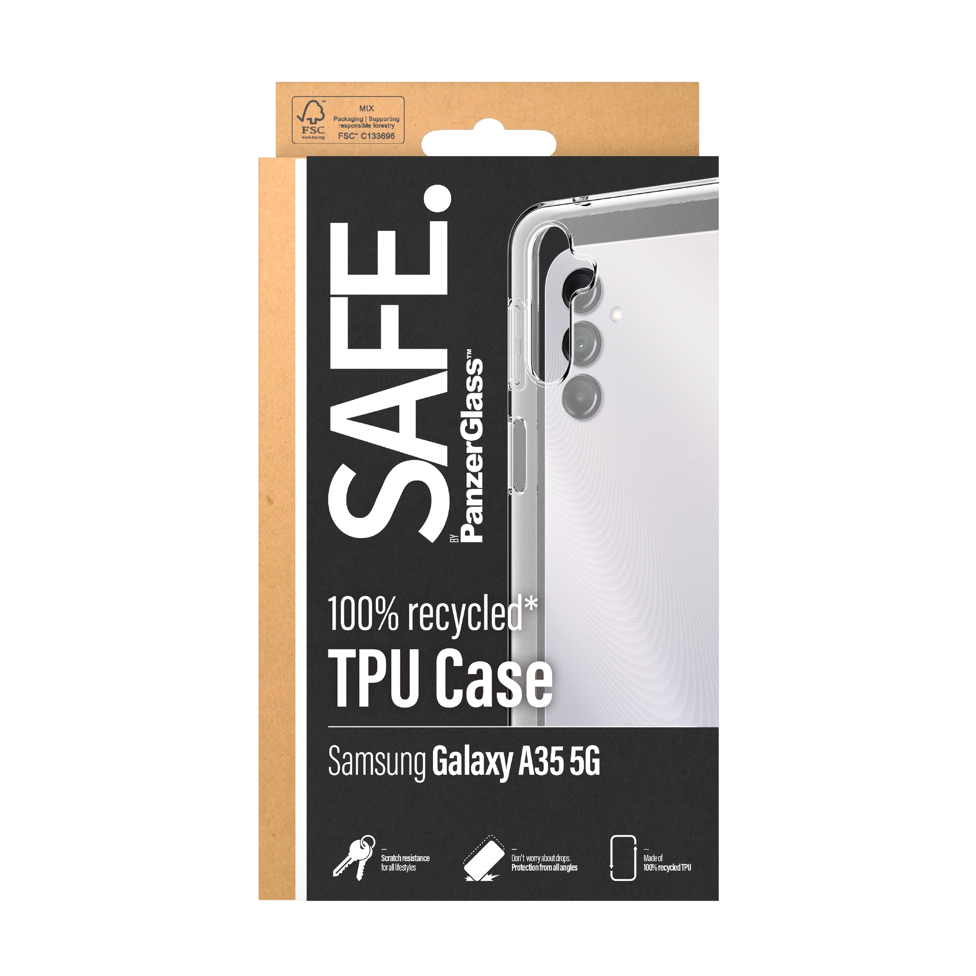 SAFE by PanzerGlass Housse pour téléphone portable »Case für Samsung Galaxy A35 5G« smartphones coque arrière pour portable, housse de protection, résistante aux chocs et aux rayures