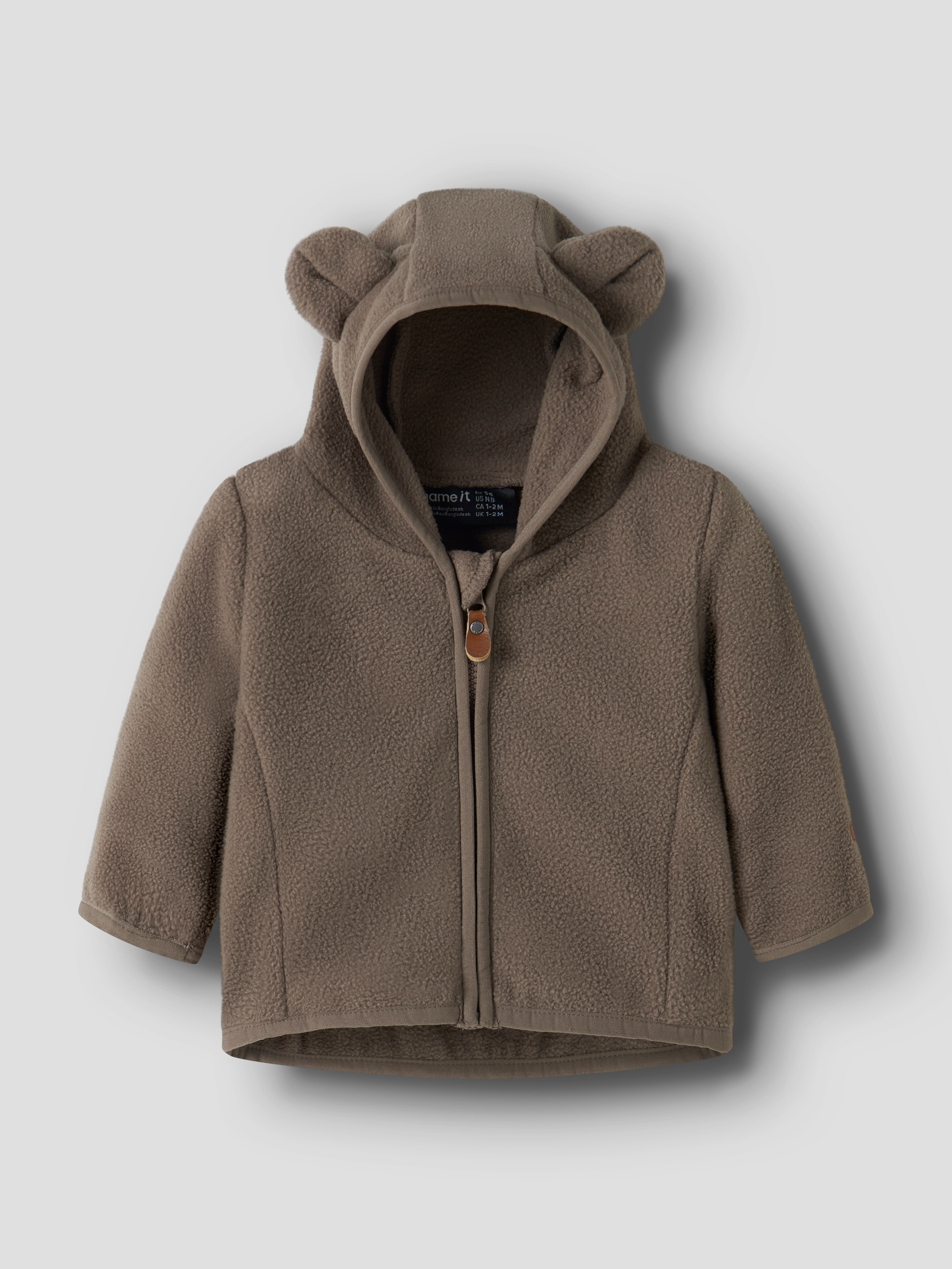 Name It Kapuzenfleecejacke »NBNMEEKO FLEECE JACKET MELANGE« mit Kapuze Fleece, Reissverschluss mit Kinnschutz