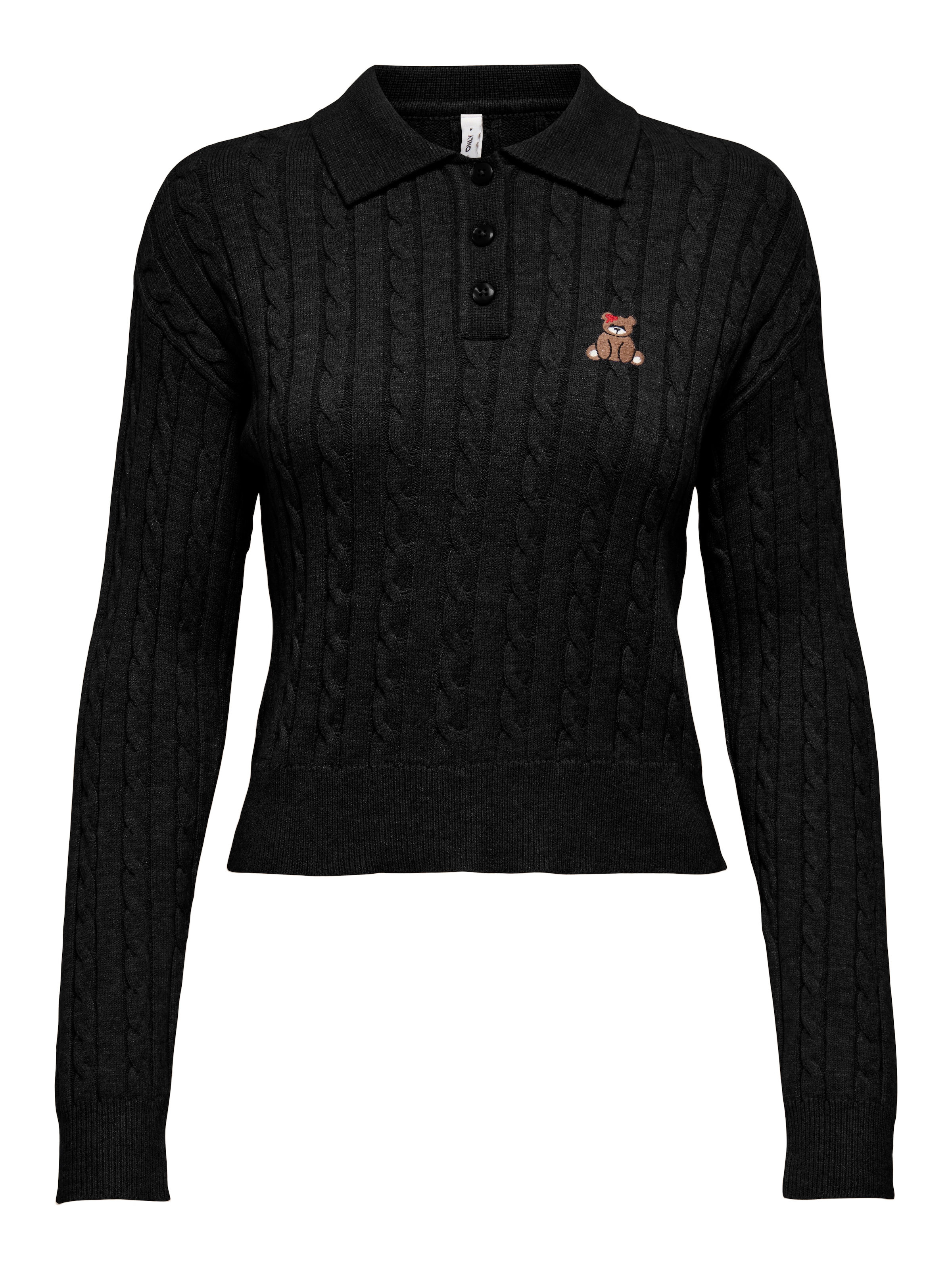 ONLY Strickpullover »ONLKATIA LS CABLE POLO CC KNT«